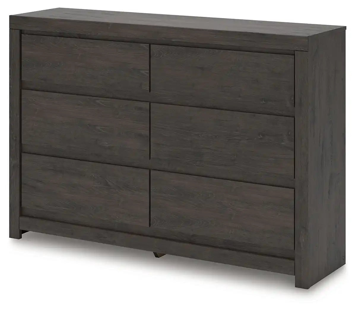 Fraluna - Six Drawer Dresser - Charcoal - Best Buy Furniture