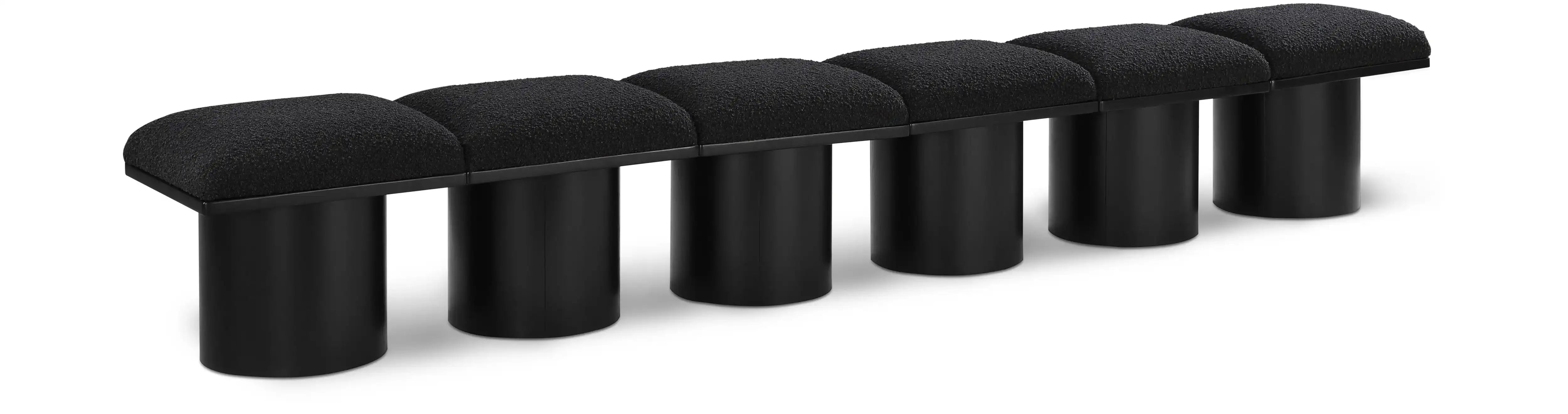 Pavilion - 6 Piece Modular Bench With Black Base - Best Buy Furniture