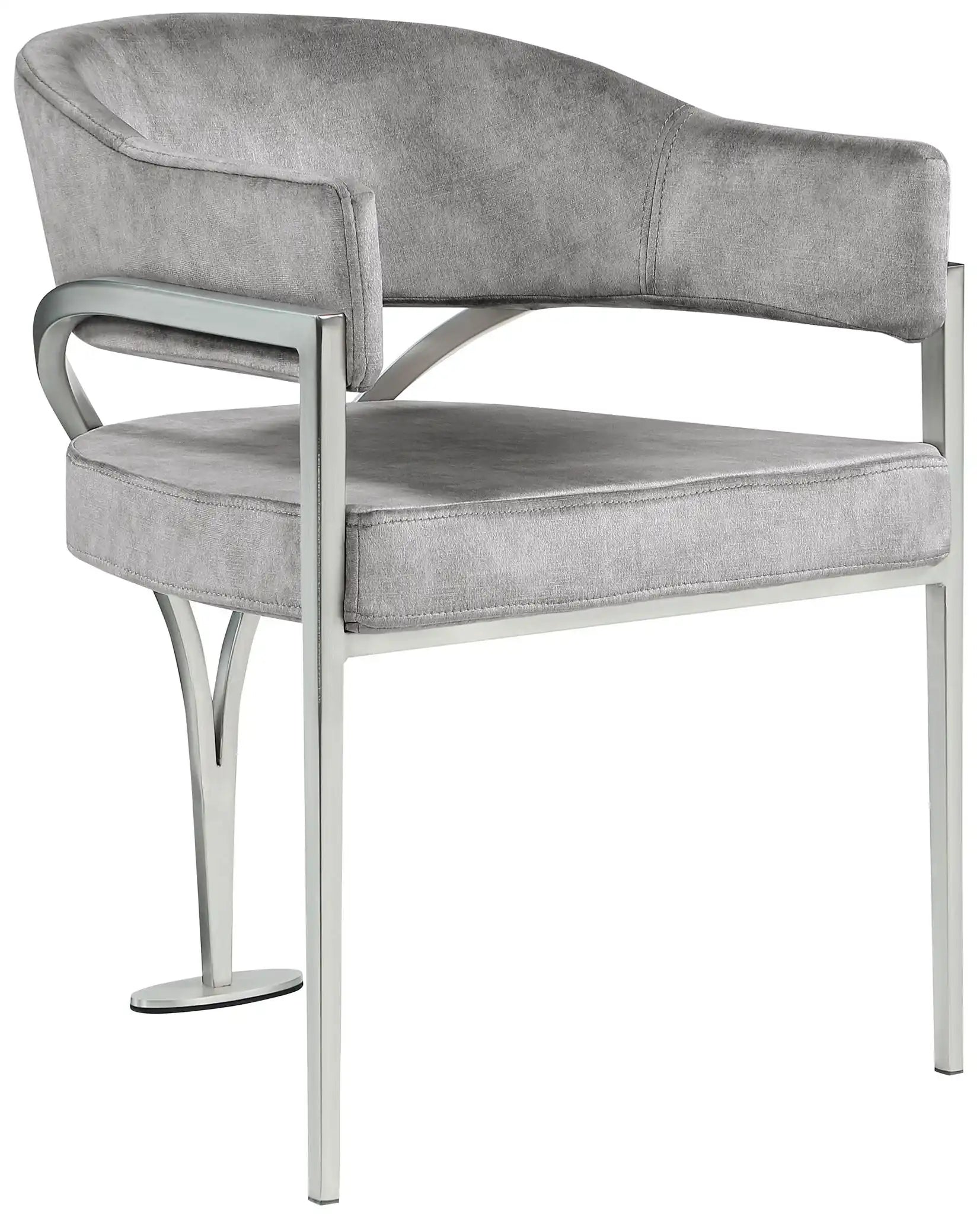 Madelyn - Dining Chair (Set of 2) - Brushed Chrome - Best Buy Furniture