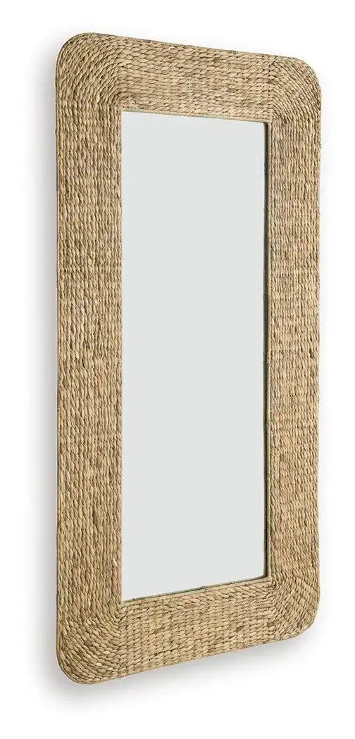 Norigan - Floor Mirror - Natural - Best Buy Furniture