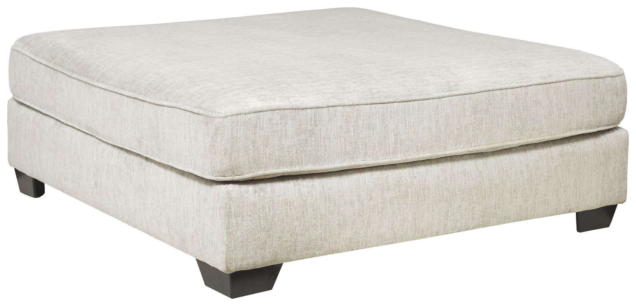 Rawcliffe - Oversized Accent Ottoman - Parchment - Best Buy Furniture