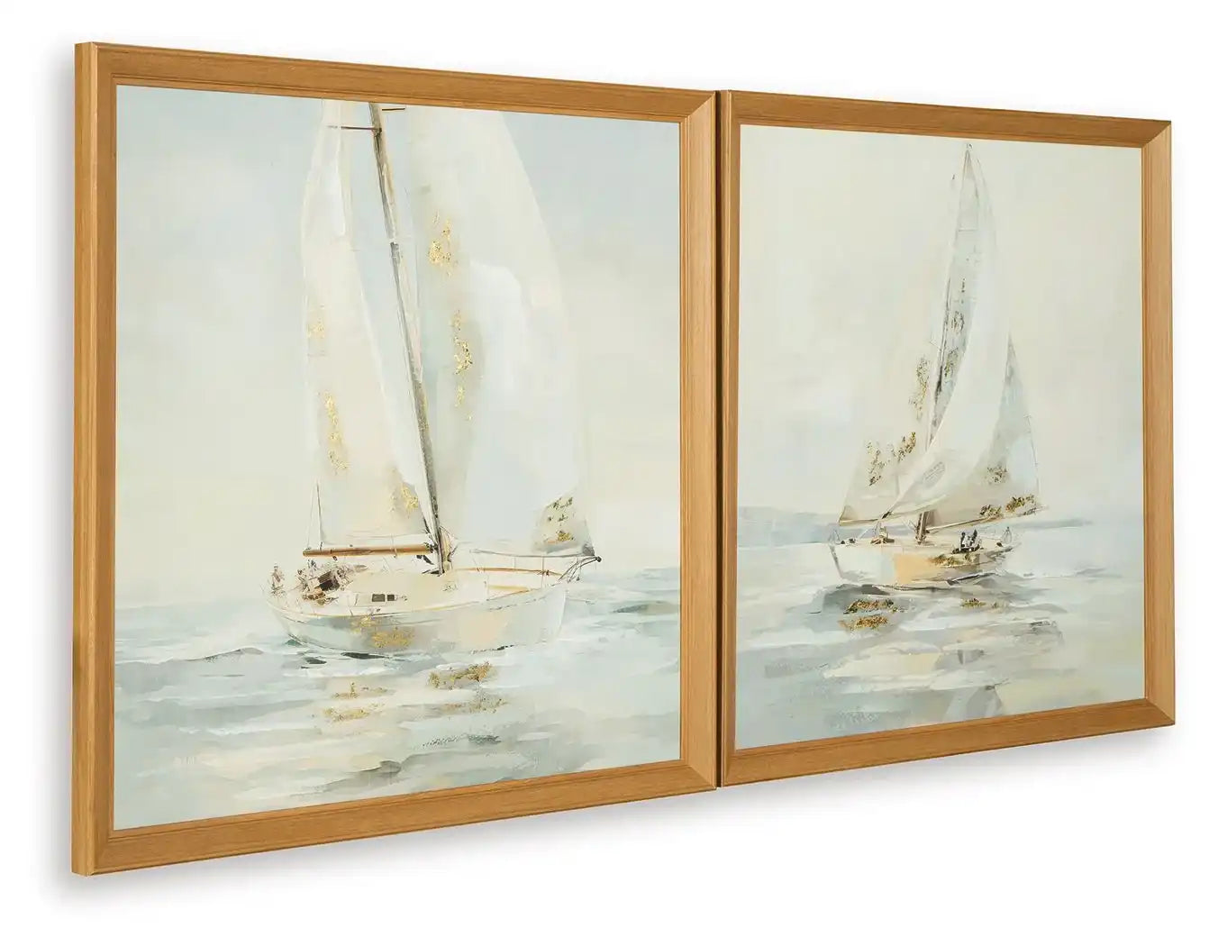 Winbrook - Wall Art Set (Set of 2) - Gray / Tan / Gold Finish - Best Buy Furniture