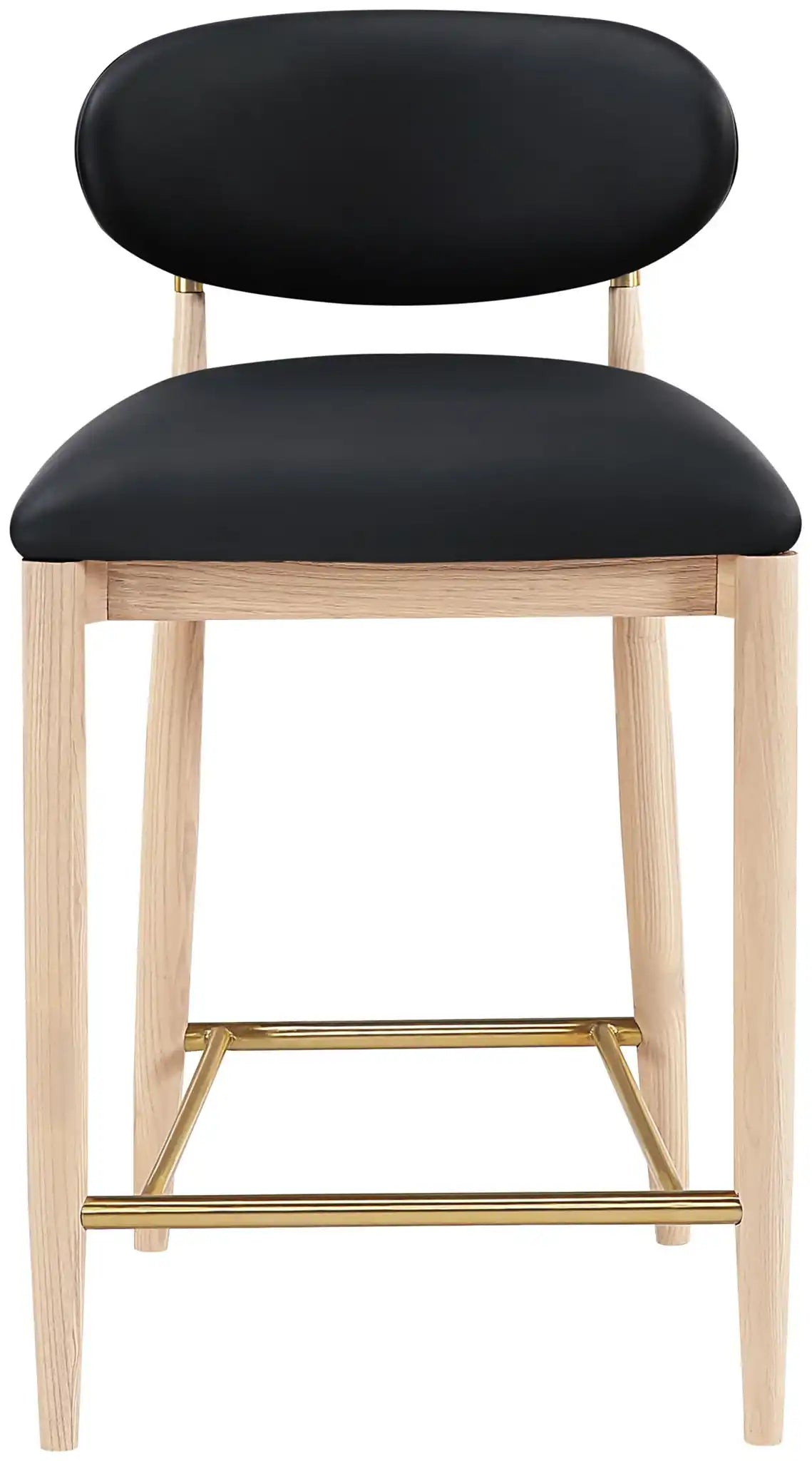 Riccio - Stool - Natural And Gold Frame
