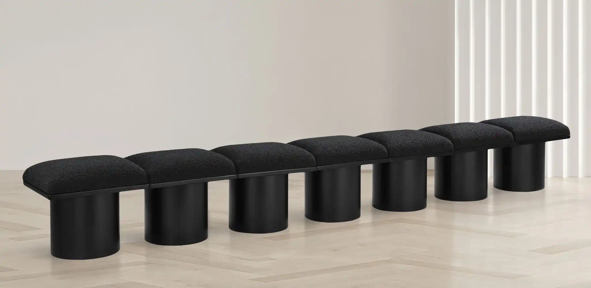Pavilion - 7 Piece Modular Bench With Black Base