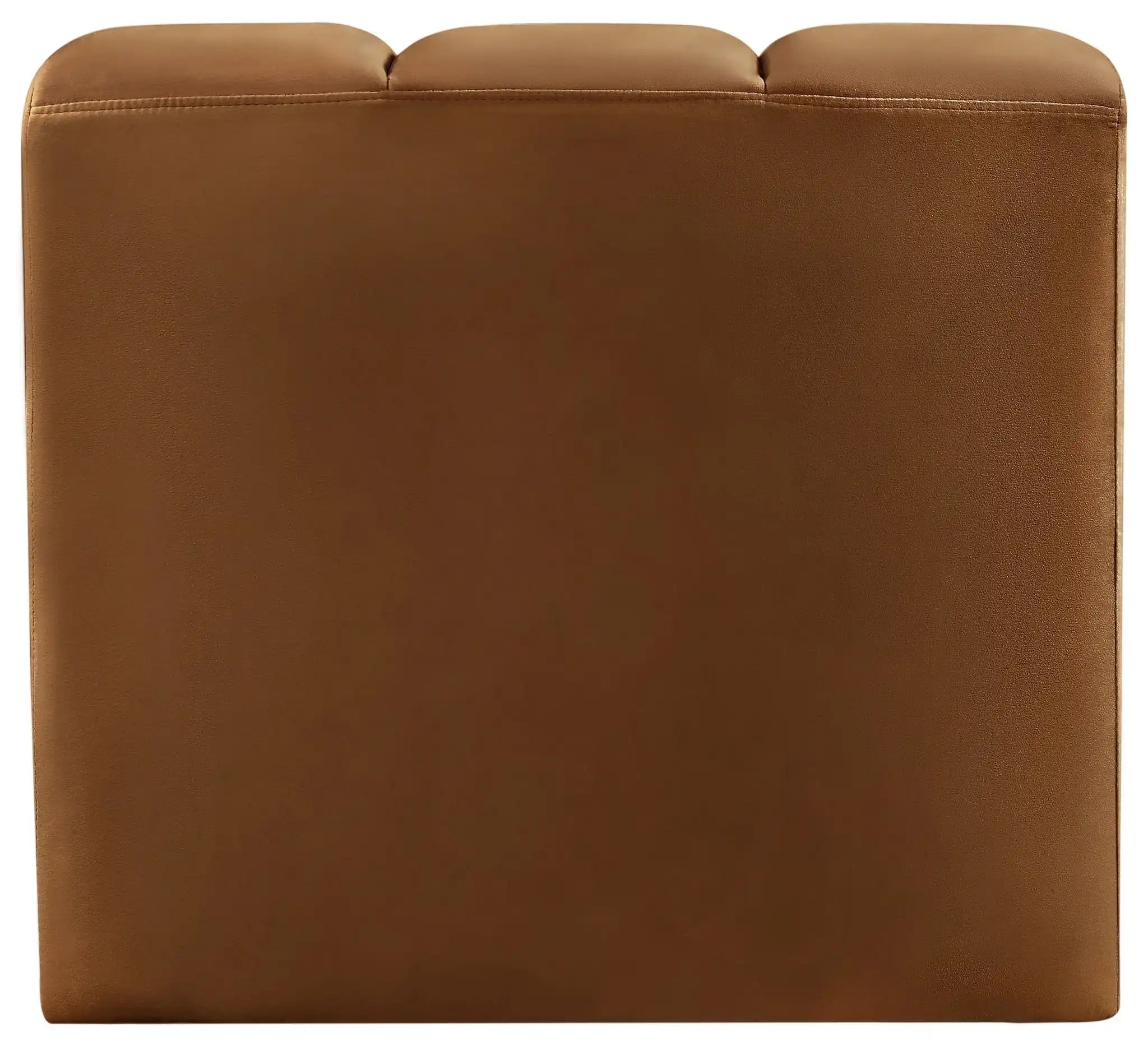 Arc - Velvet Curved Corner Chair - Saddle