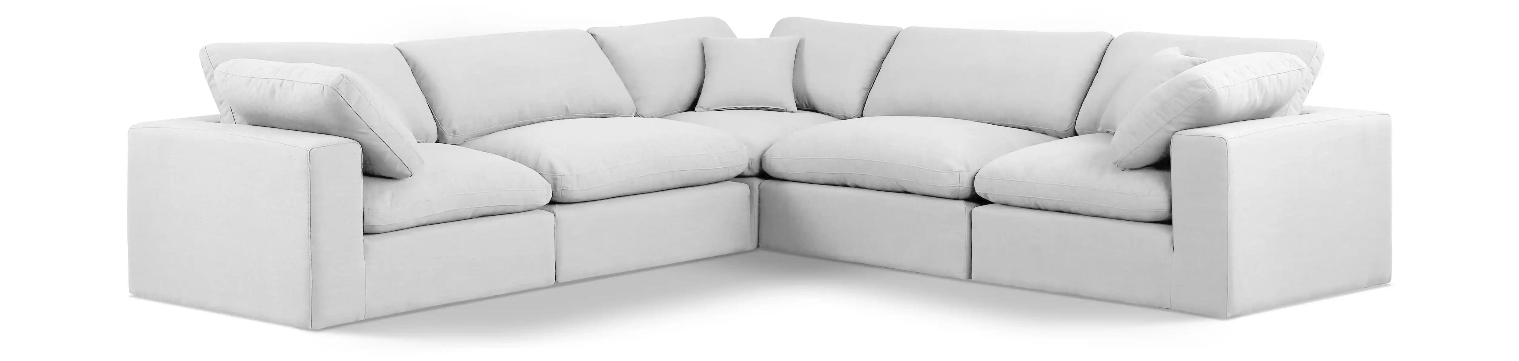 Comfy - 5 Piece Linen Modular Corner Sectional - Best Buy Furniture