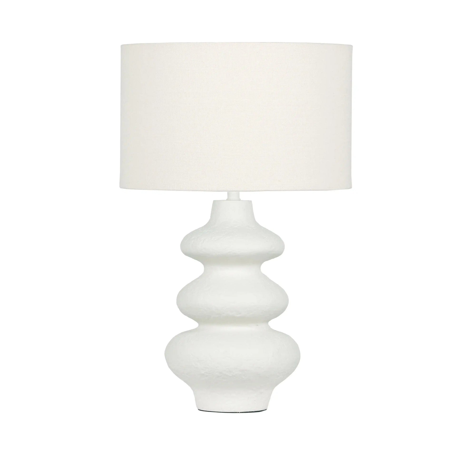 Riviera - Textured Table Lamp - Cream - Best Buy Furniture