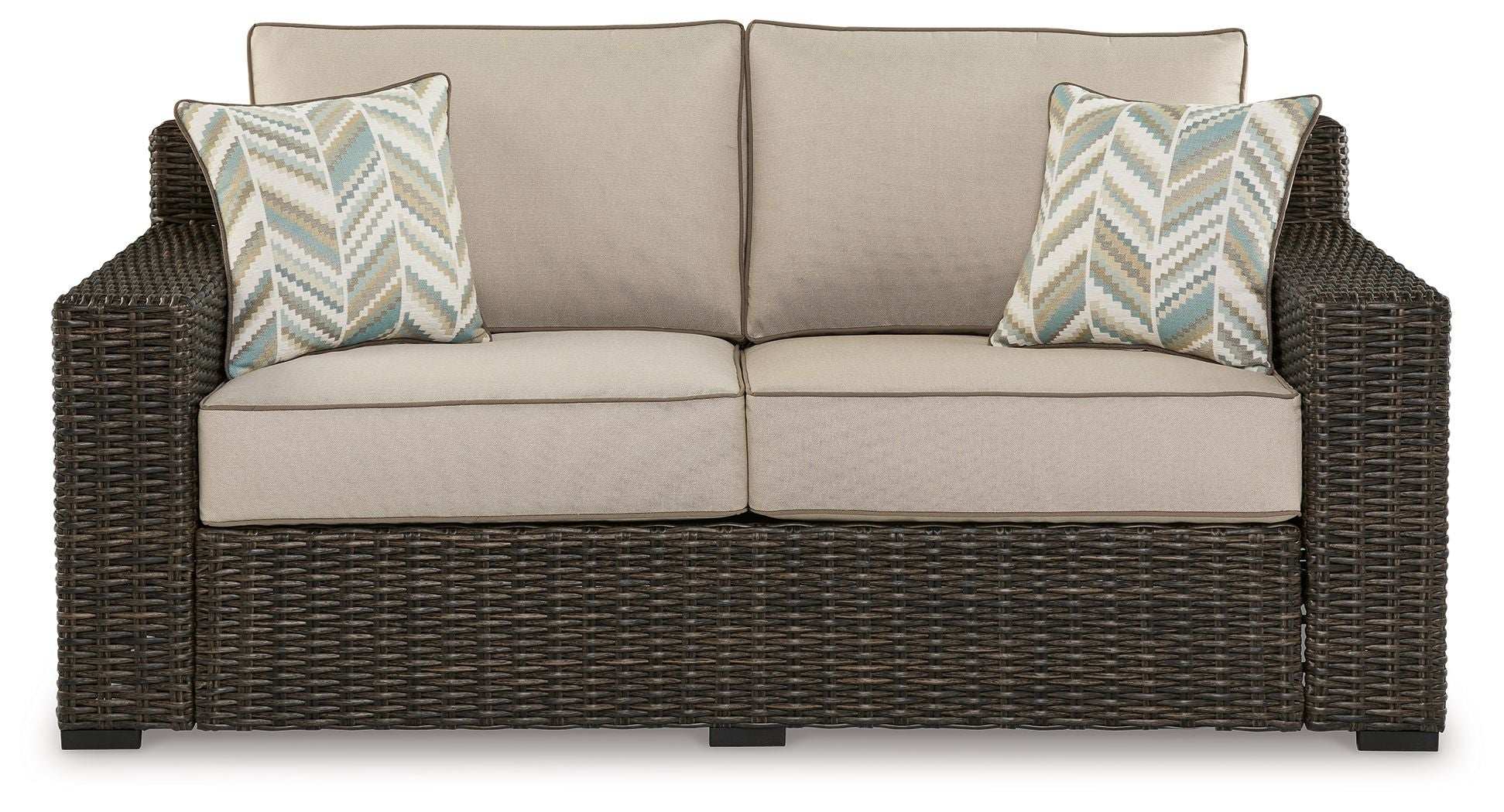 Coastline Bay - Loveseat W/Cushion - Brown - Best Buy Furniture