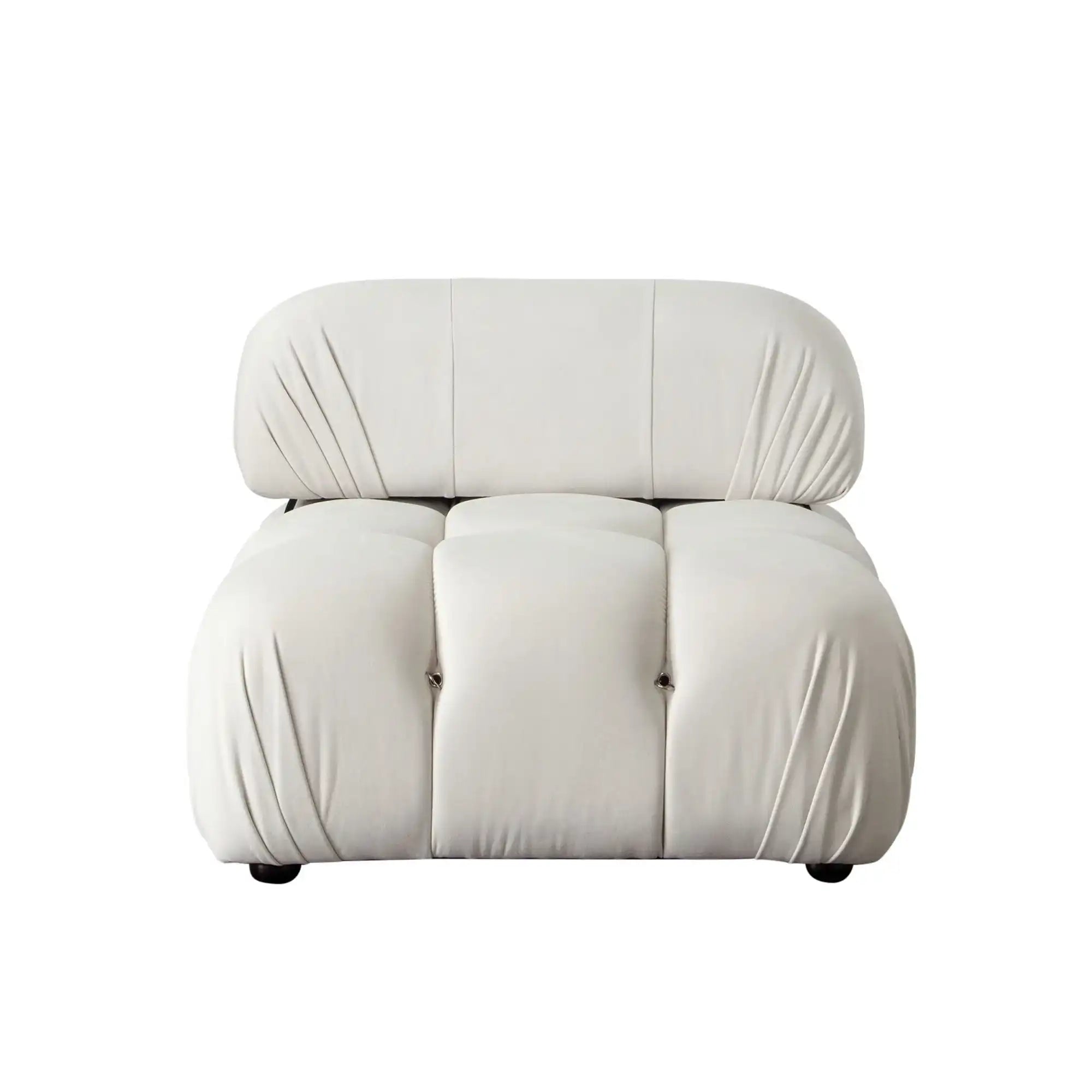 Paloma Armless Chair – Light Cream Velvet - Best Buy Furniture