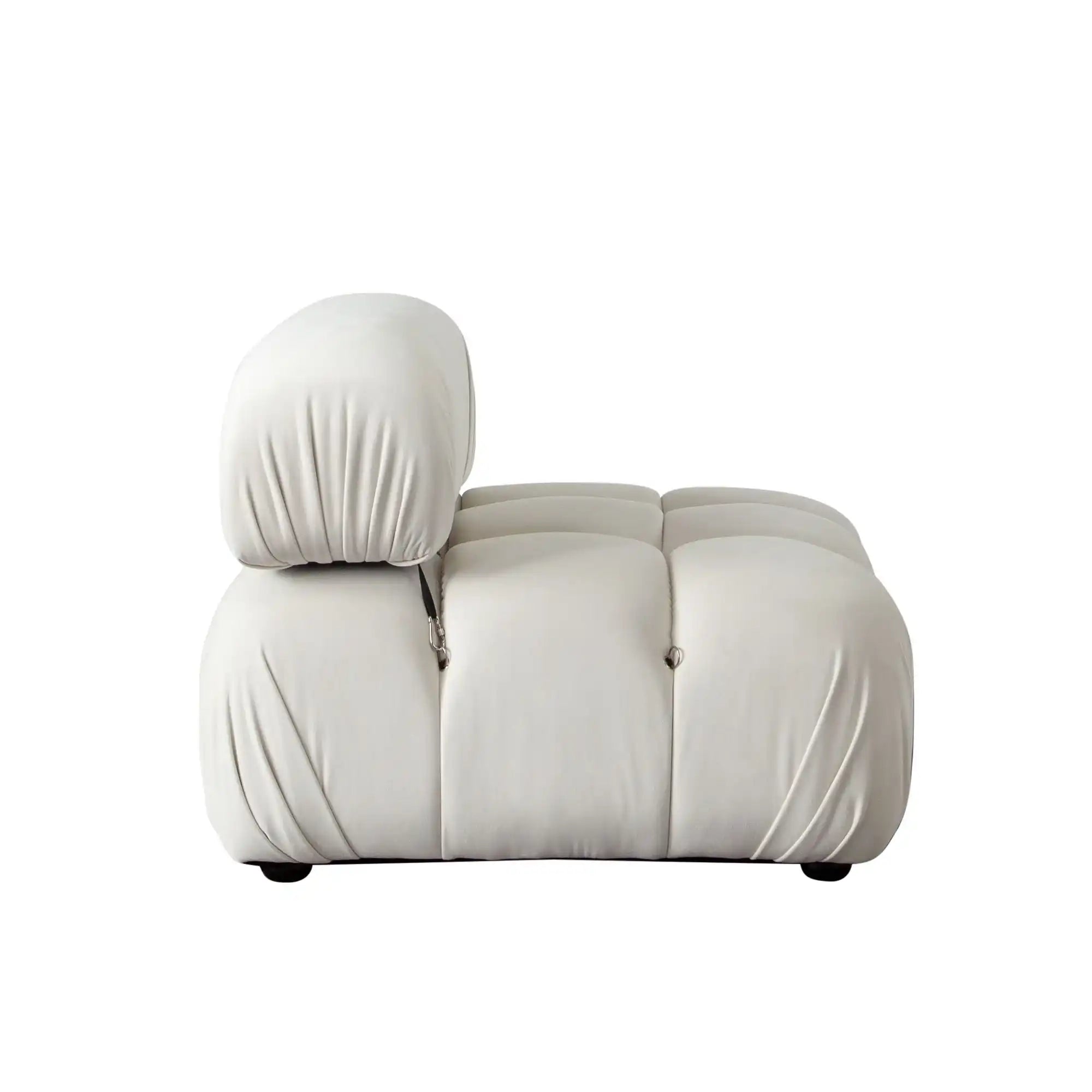 Paloma Armless Chair – Light Cream Velvet - Best Buy Furniture
