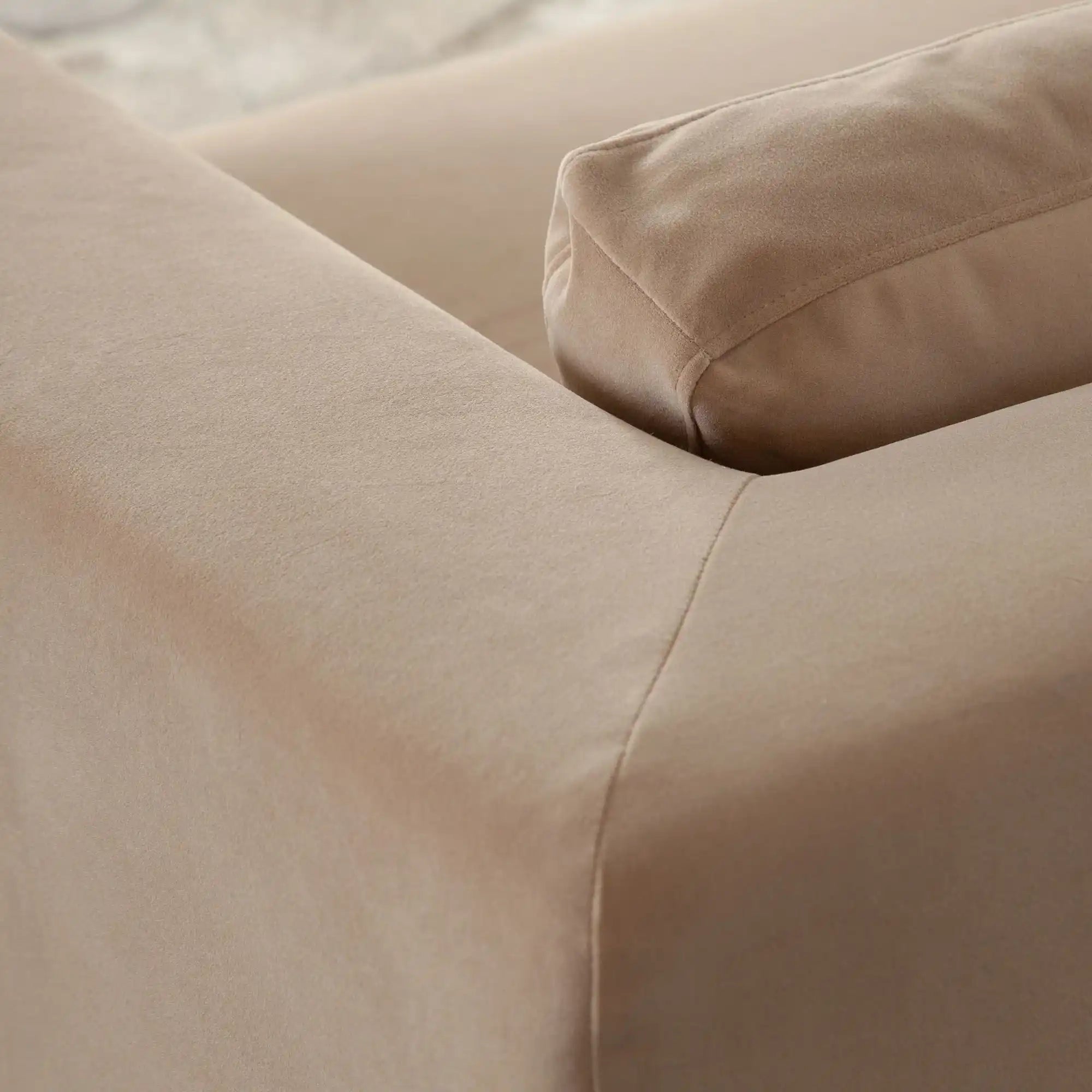 Rift Camel Performance Velvet Sofa - Best Buy Furniture