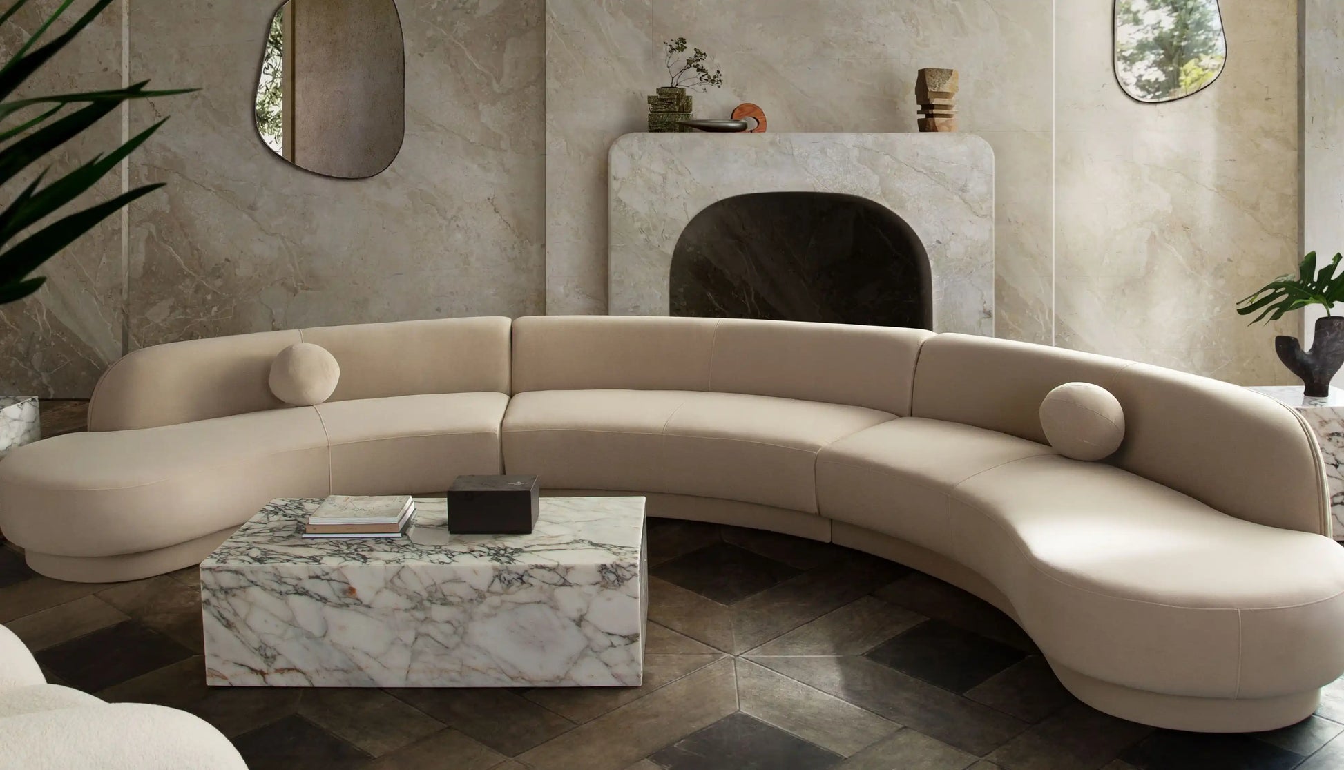 Zelda 3 Piece Sectional | Light Camel Performance Velvet Sectional Sofa - Best Buy Furniture