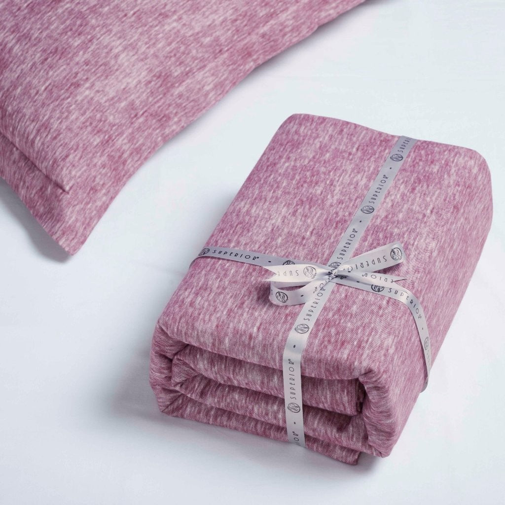 Melange Flannel Cotton Fuzzy Warm Two-Toned Duvet Cover Set - Duvet Cover Set by Superior Brand