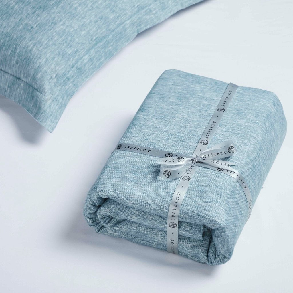 Melange Flannel Cotton Fuzzy Warm Two-Toned Duvet Cover Set - Duvet Cover Set by Superior Brand