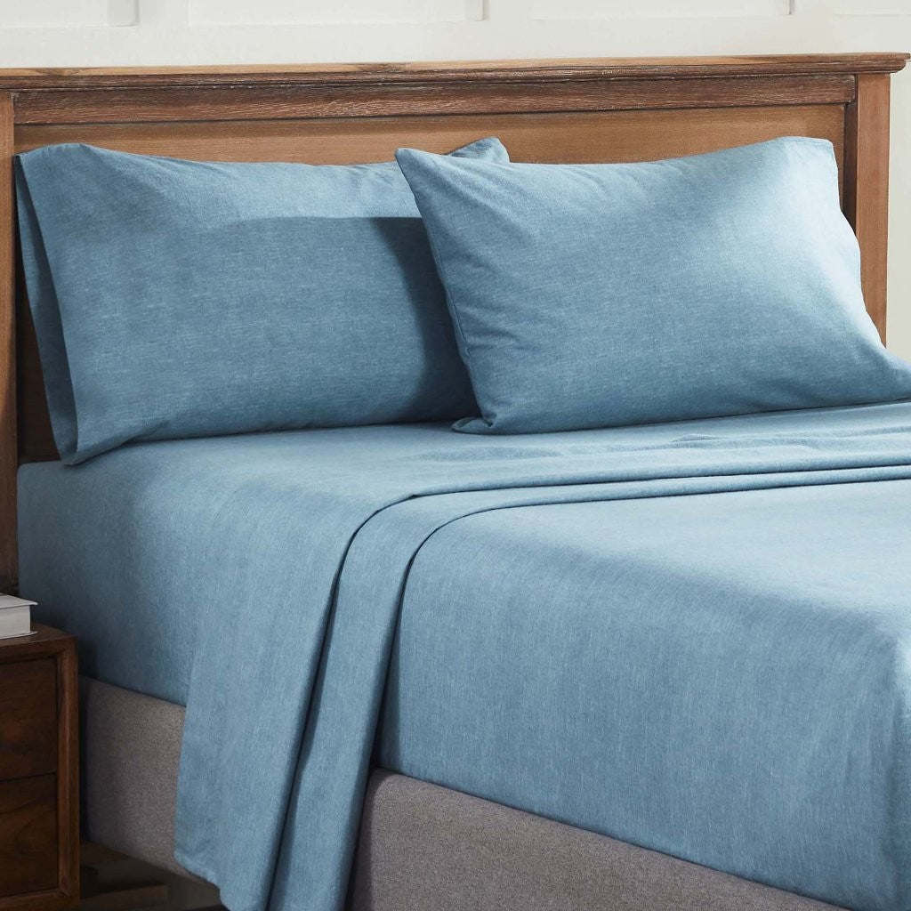 100% Cotton Flannel Sheet Set Warm Two-Toned Melange Deep Pocket - Sheet Set by Superior Brand