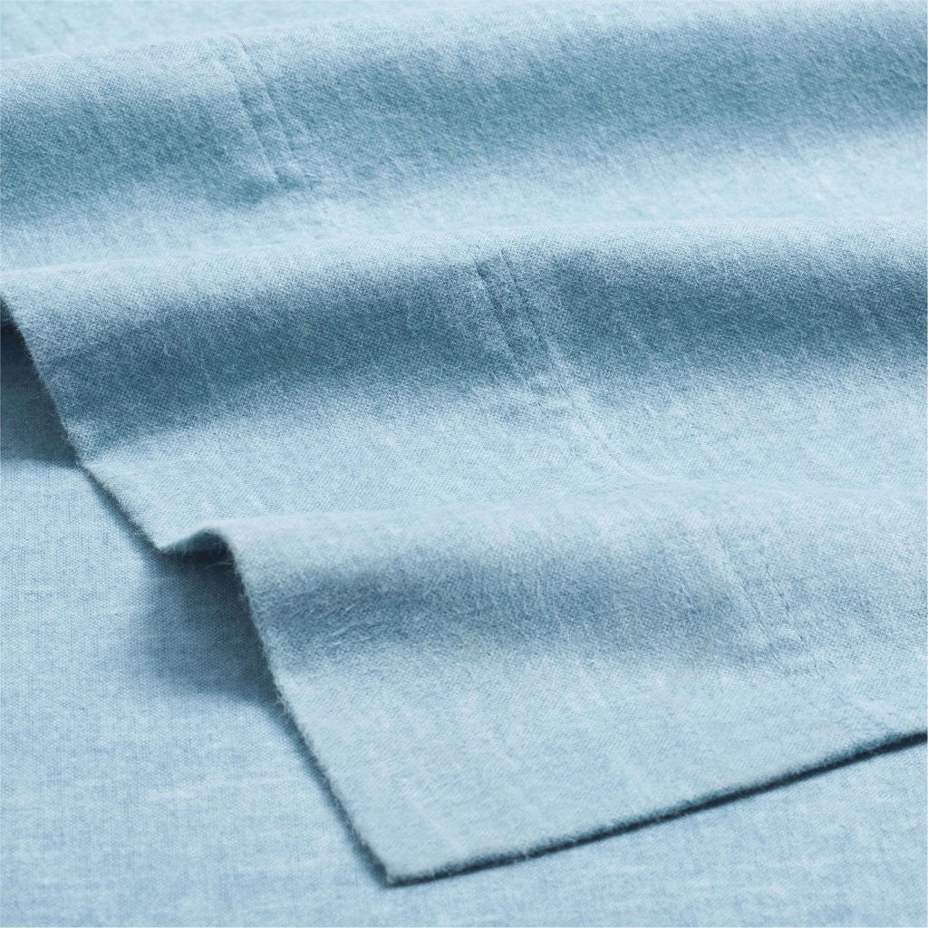100% Cotton Flannel Sheet Set Warm Two-Toned Melange Deep Pocket - Sheet Set by Superior Brand