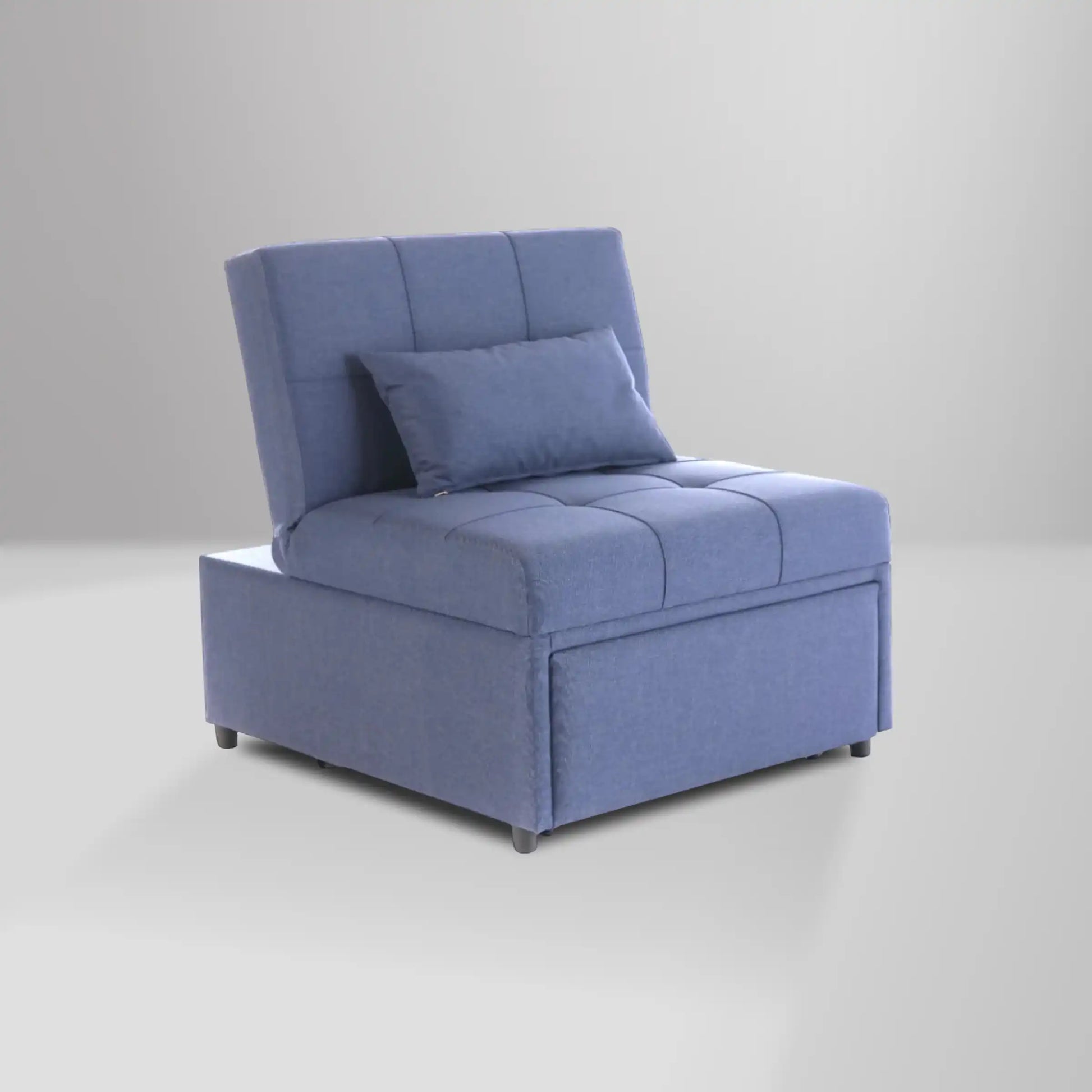 Mello Pull Out Sleeper Chair with Reclining Back Corvet Navy - Best Buy Furniture