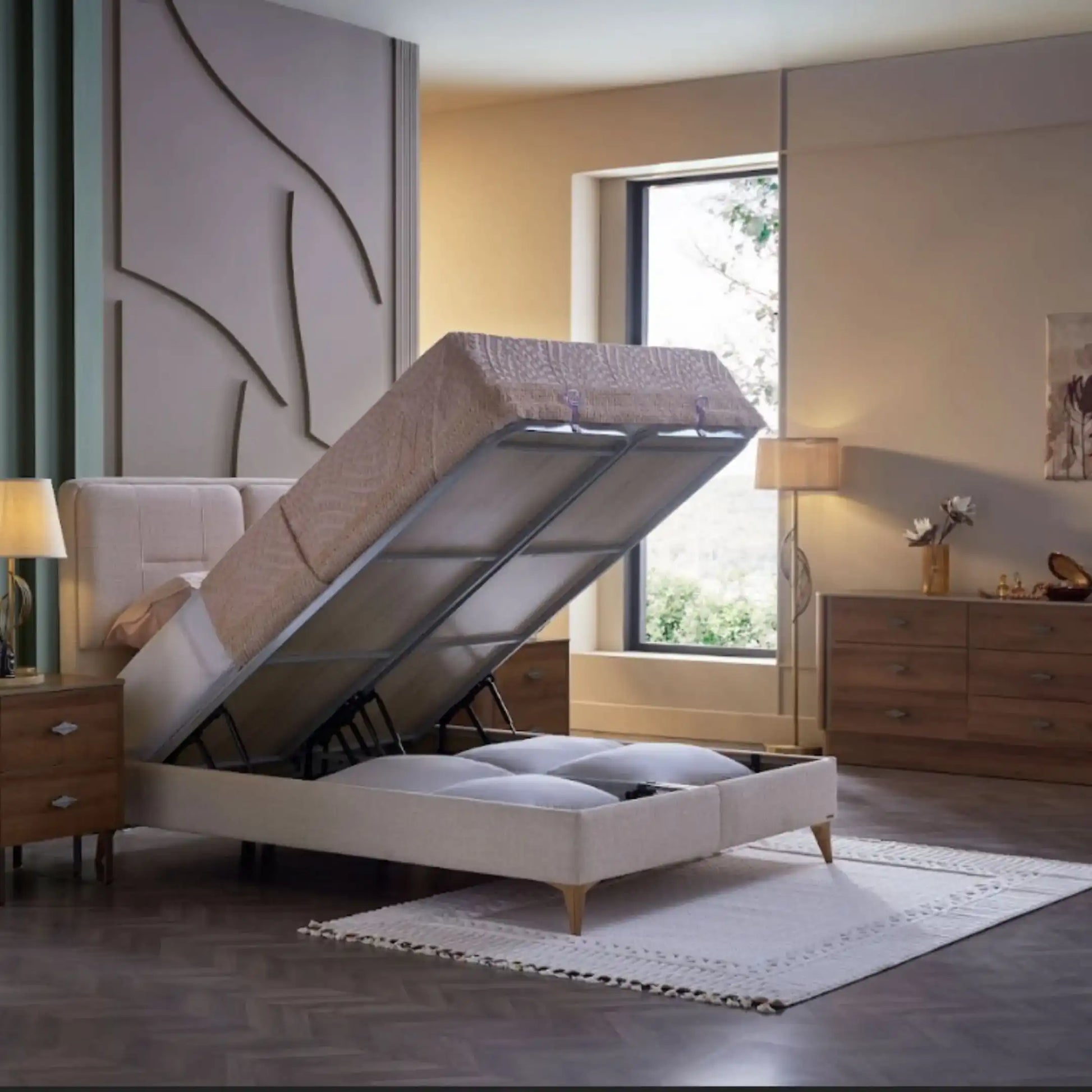 Mirante Luxe Cream Storage Bedroom Set – Queen & King Size - Best Buy Furniture