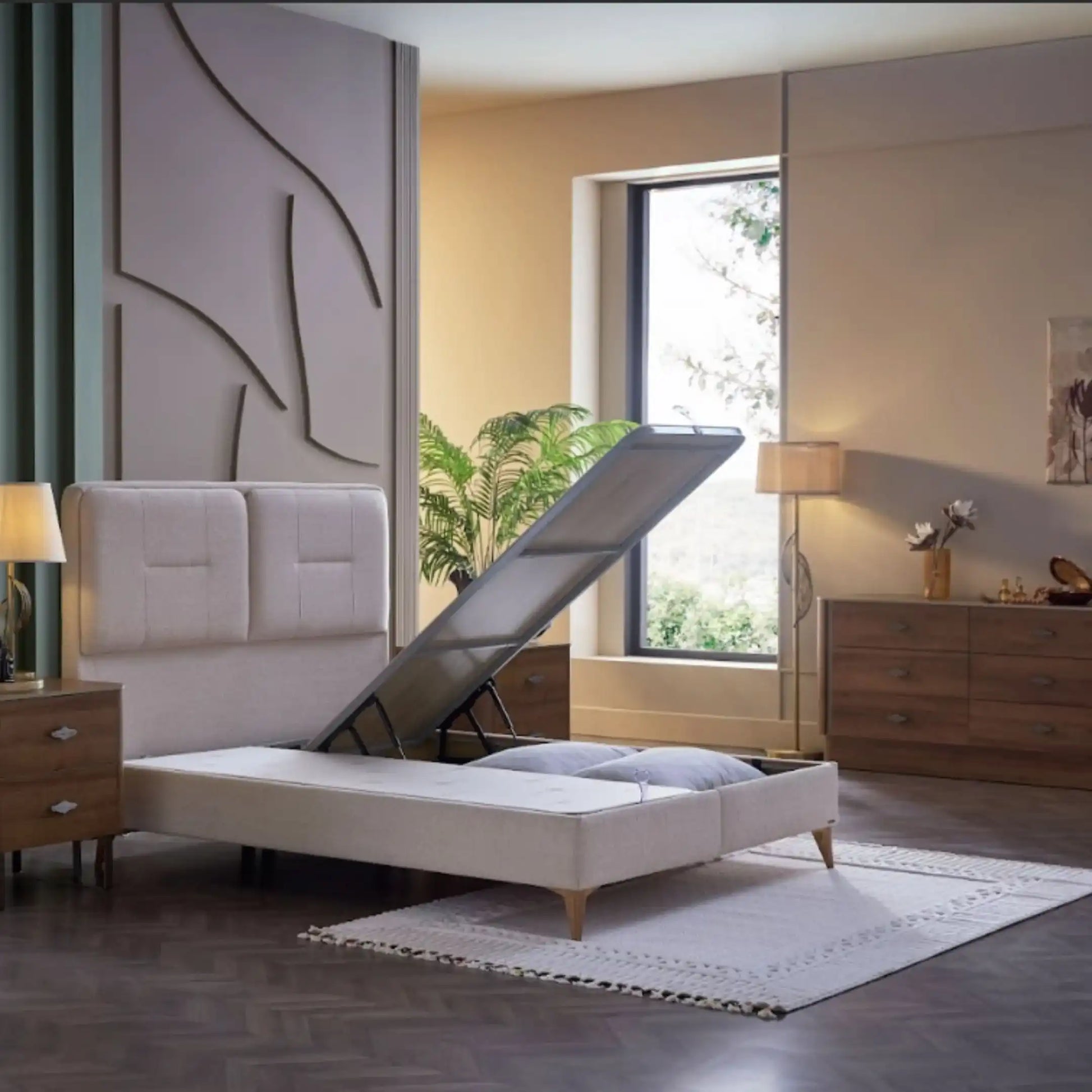 Mirante Luxe Cream Storage Bedroom Set – Queen & King Size - Best Buy Furniture