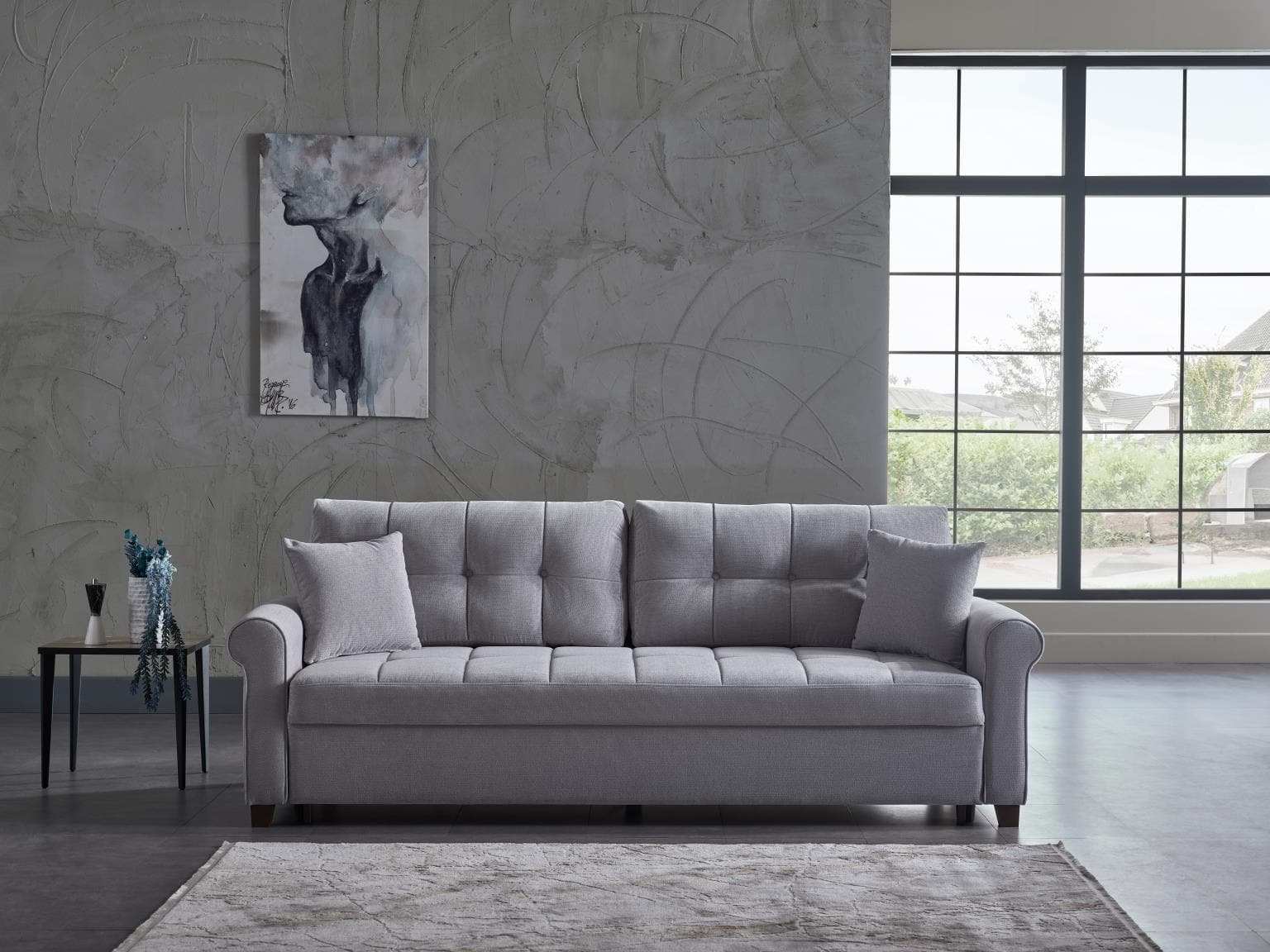 Mocca P Arm 94'' Queen Sleeper Sofa Bed with Pullout & Hidden Storage - Best Buy Furniture