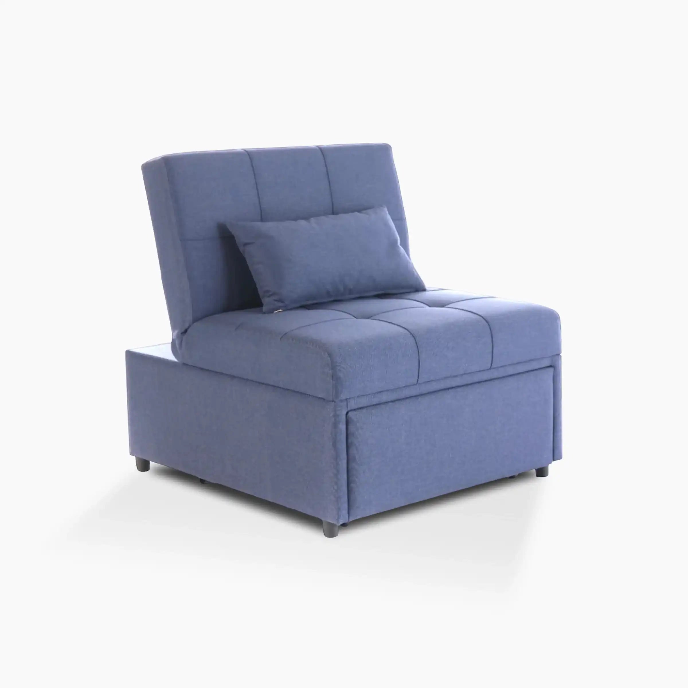 Mello Pull Out Sleeper Chair with Reclining Back Corvet Navy - Best Buy Furniture