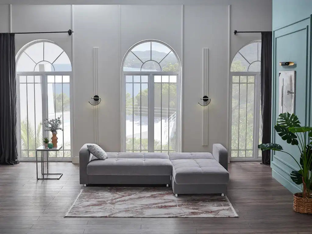 Vision 2-Piece L-Shaped Sleeper Sectional Sofa – 102” Wide, Reversible Chaise, Modern Comfort & Functionality - Best Buy Furniture
