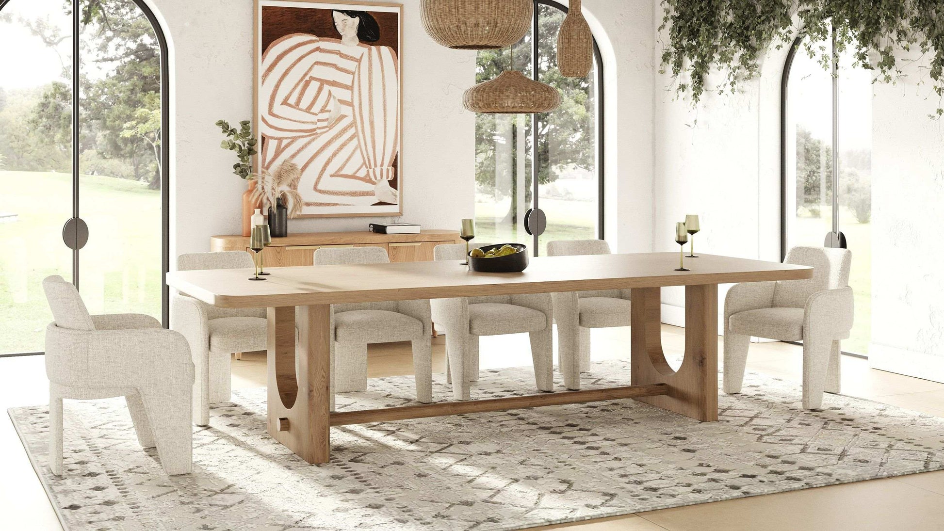 Modrest Walz - Modern Natural Oak Rectangular Dining Table - Best Buy Furniture