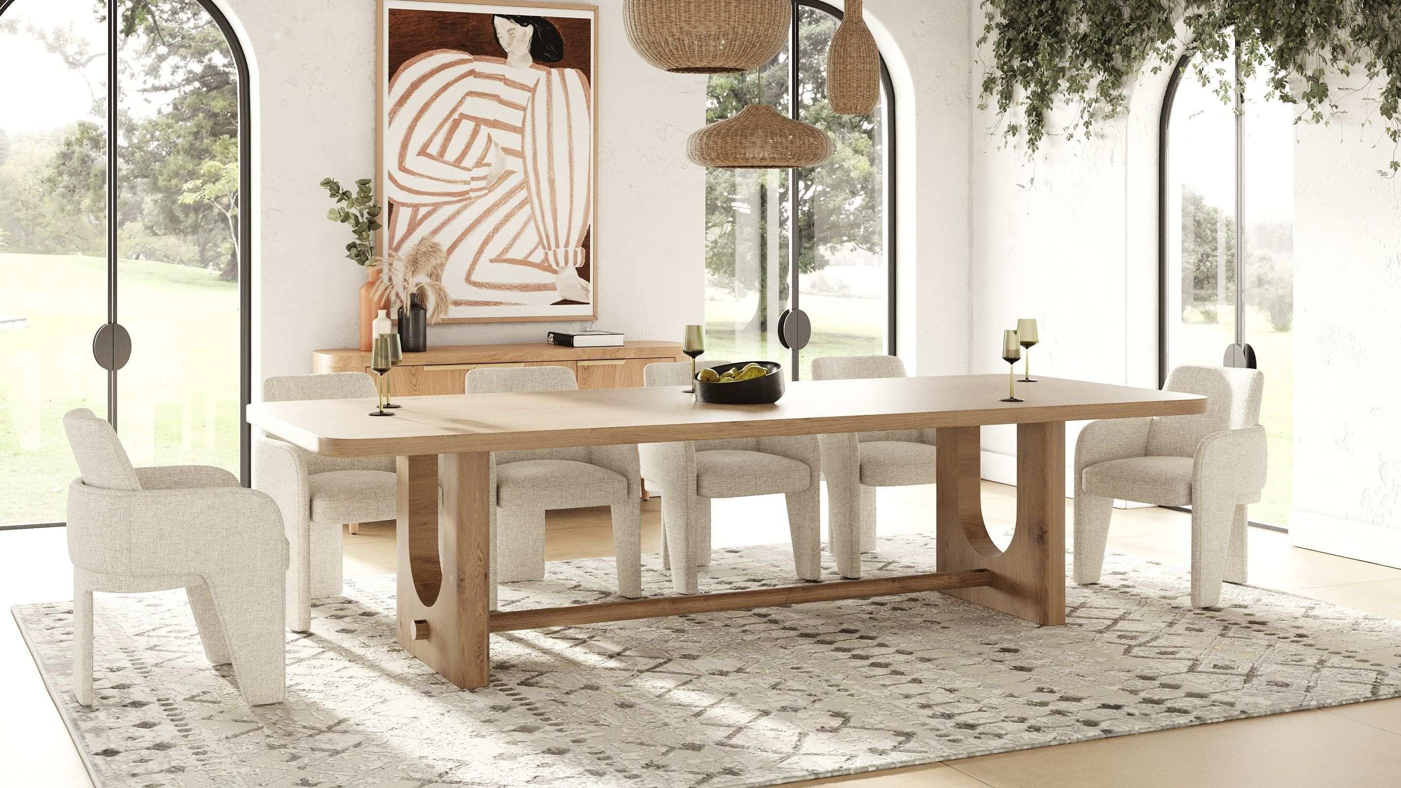 Modrest Walz - Modern Natural Oak Rectangular Dining Table - Best Buy Furniture