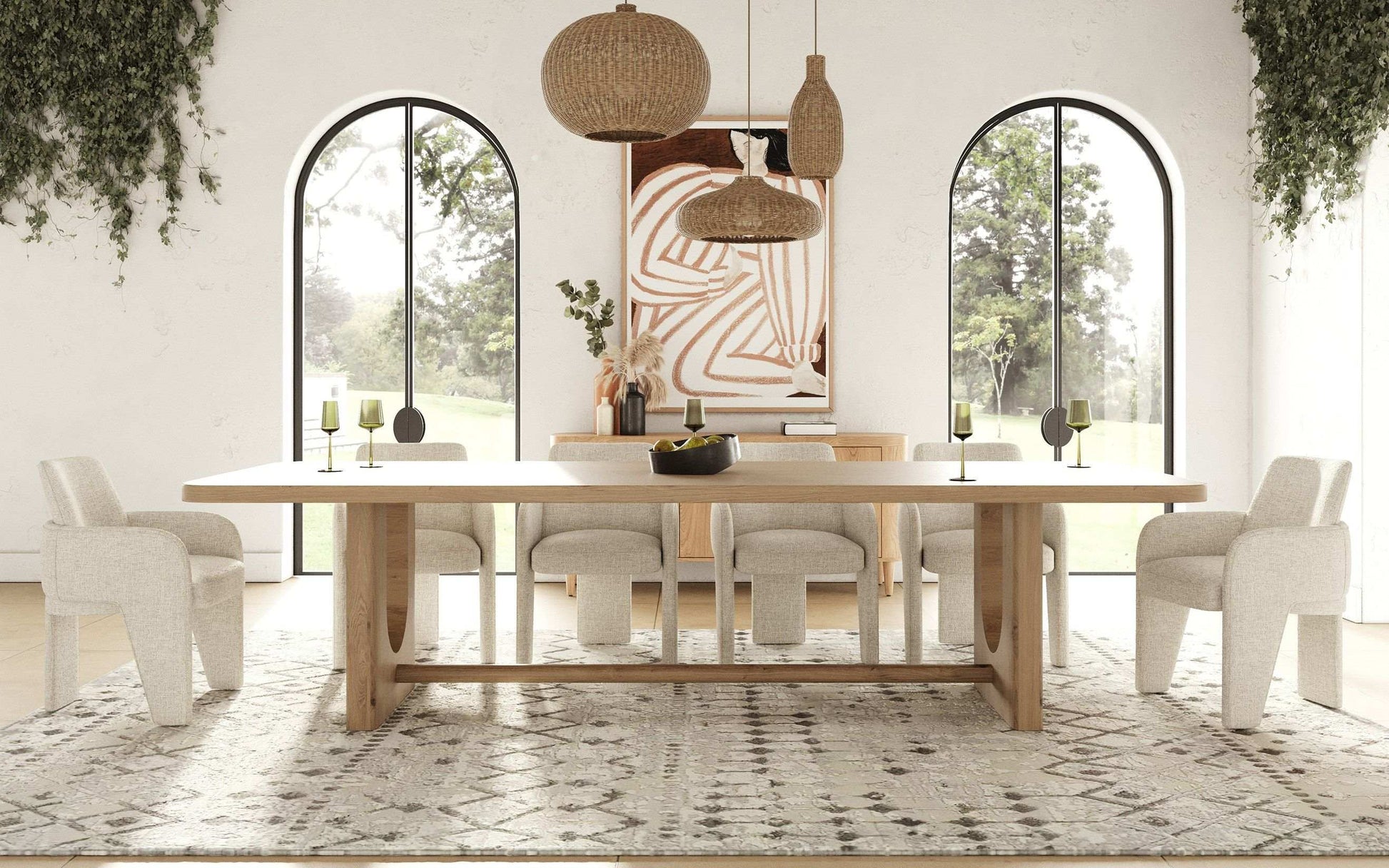 Modrest Walz - Modern Natural Oak Rectangular Dining Table - Best Buy Furniture