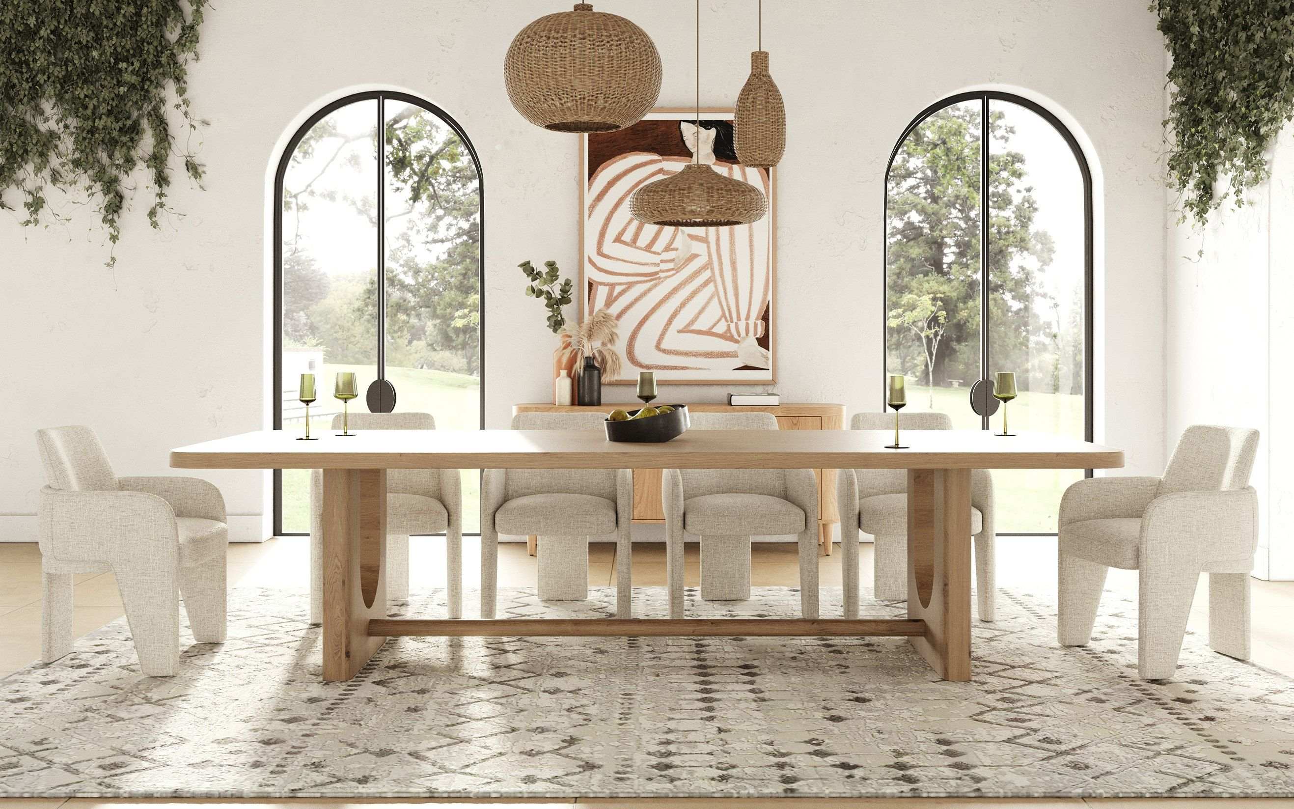 Modrest Walz - Modern Natural Oak Rectangular Dining Table - Best Buy Furniture