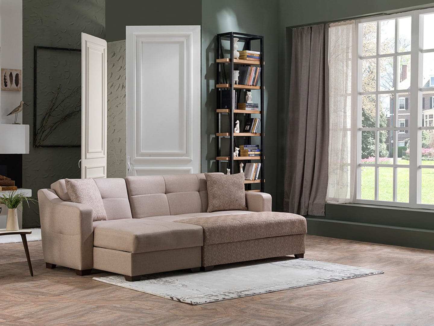 TAHOE Convertible Sectional Sofa with Reversible Chaise & Storage – 102” Wide, Modern & Space-Saving - Best Buy Furniture