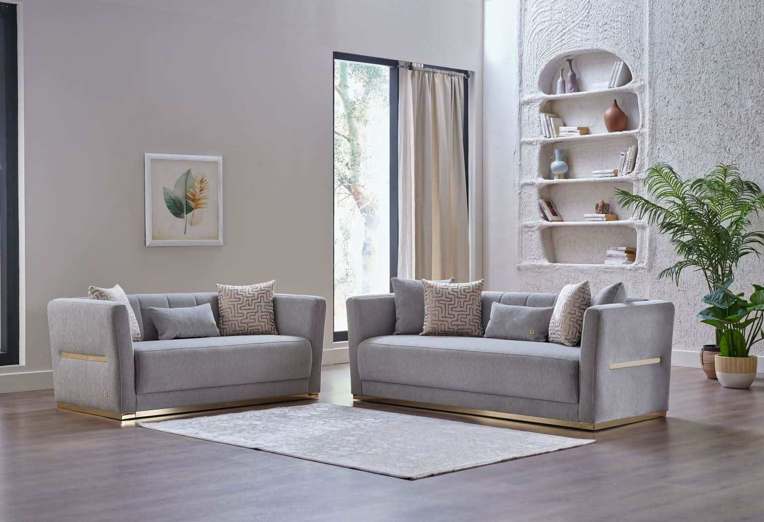 Monroe Living Room 3 PCS - Merit Gray - Best Buy Furniture