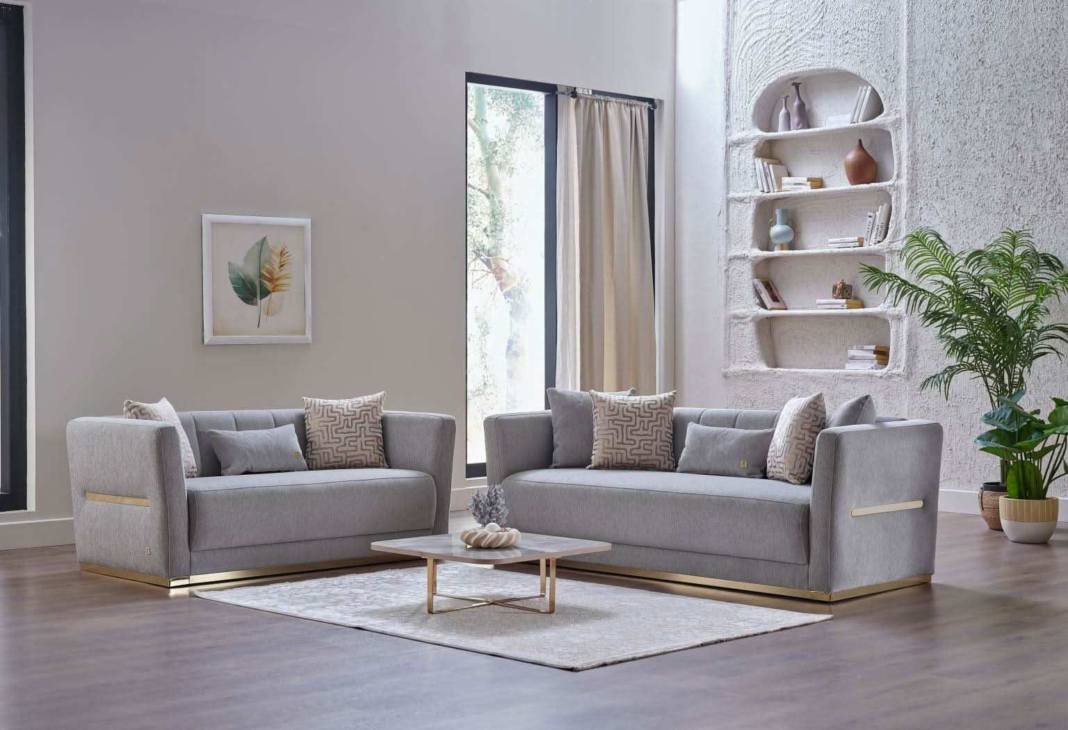 Monroe Living Room 3 PCS - Merit Gray - Best Buy Furniture