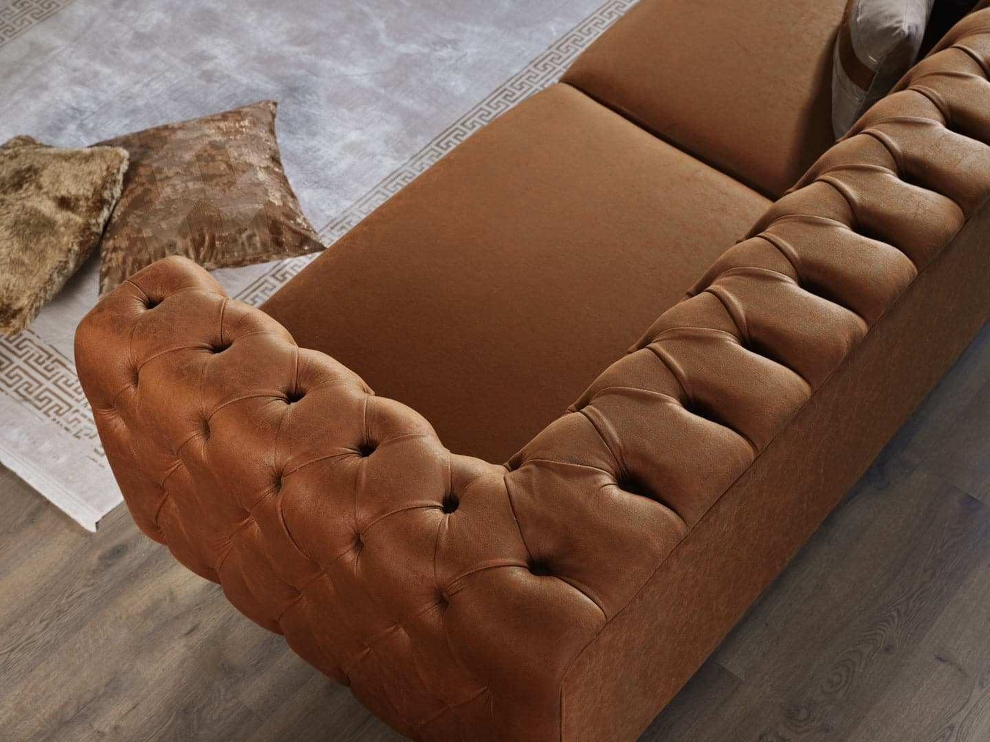 Montego 94" Wide Convertible Chesterfield Sofa Bed – Luxury Living Room Elegance - Best Buy Furniture