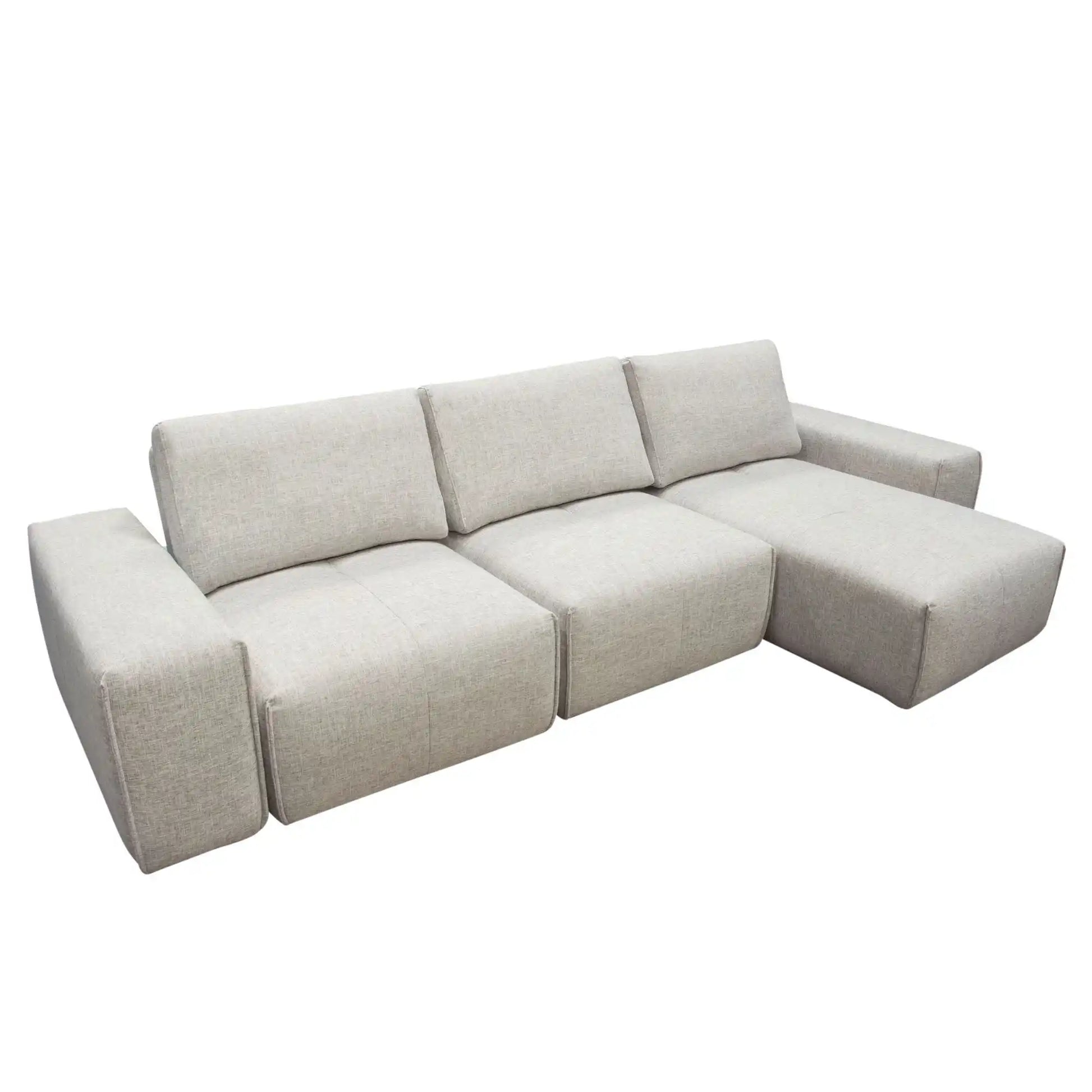 Jazz Reversible Sectional – Barley Fabric with Adjustable Backrests - Best Buy Furniture