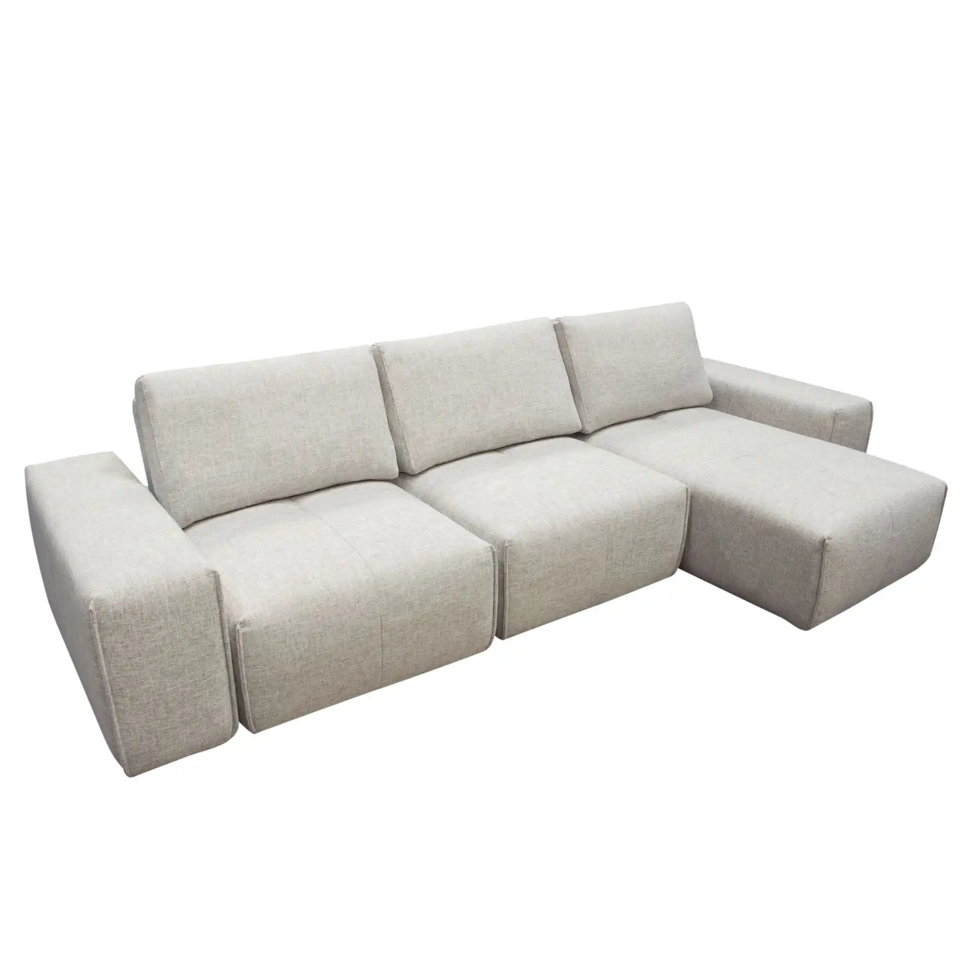 Jazz Reversible Sectional – Barley Fabric with Adjustable Backrests - Best Buy Furniture