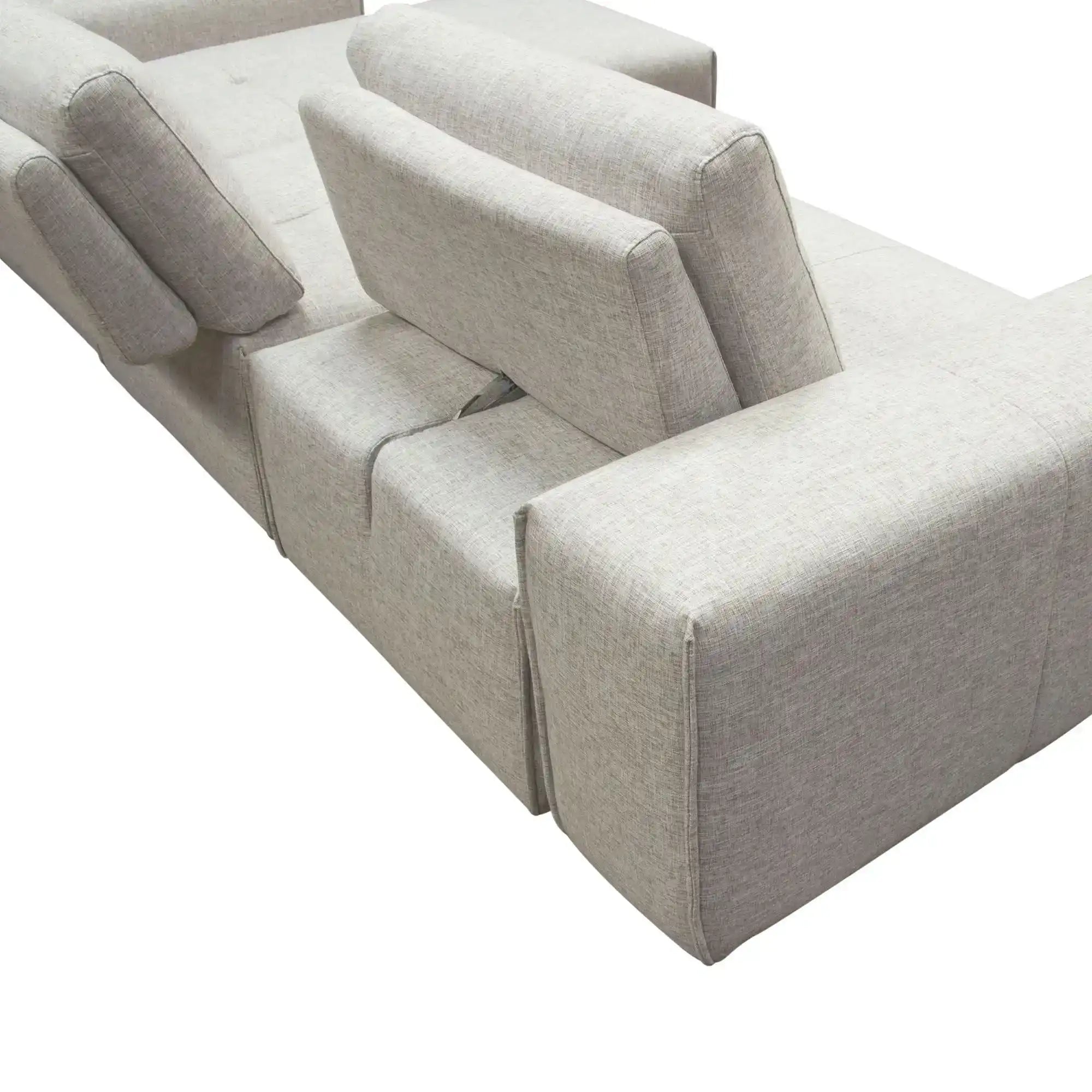 Jazz Modular Sectional – Barley Fabric with Adjustable Backrests - Best Buy Furniture