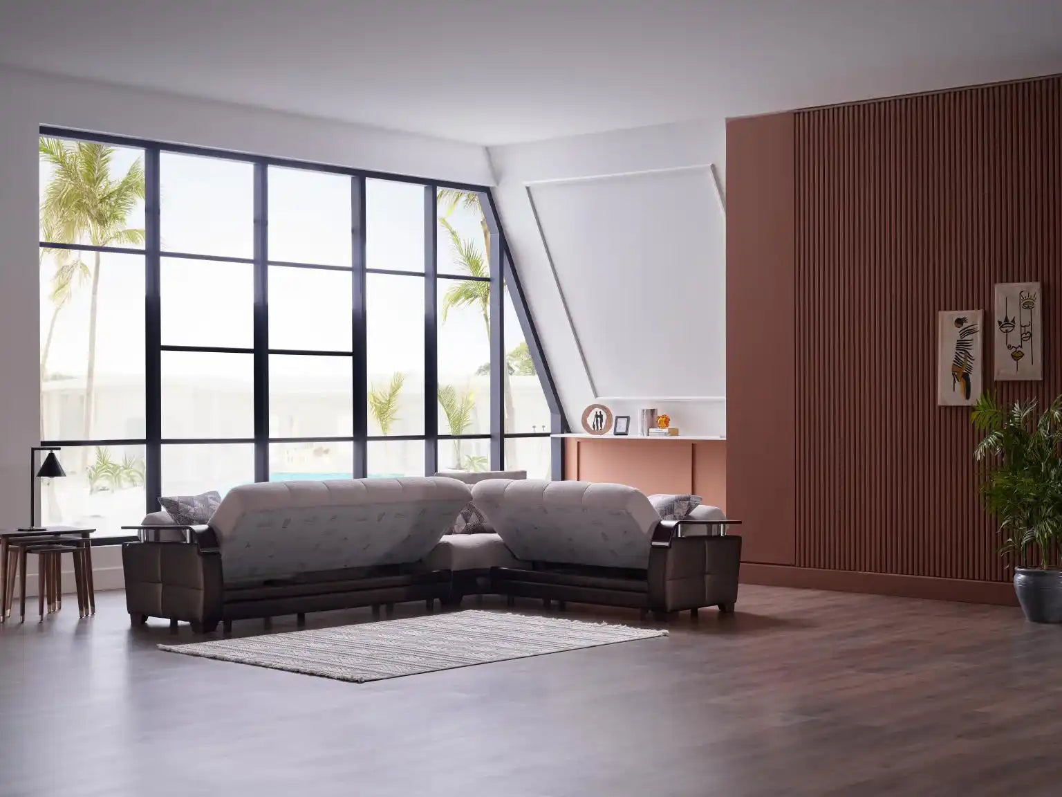 Natural Sectional Nivus Beige - Best Buy Furniture