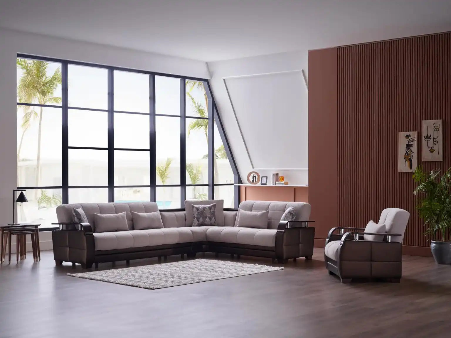 Natural Sectional Nivus Beige - Best Buy Furniture