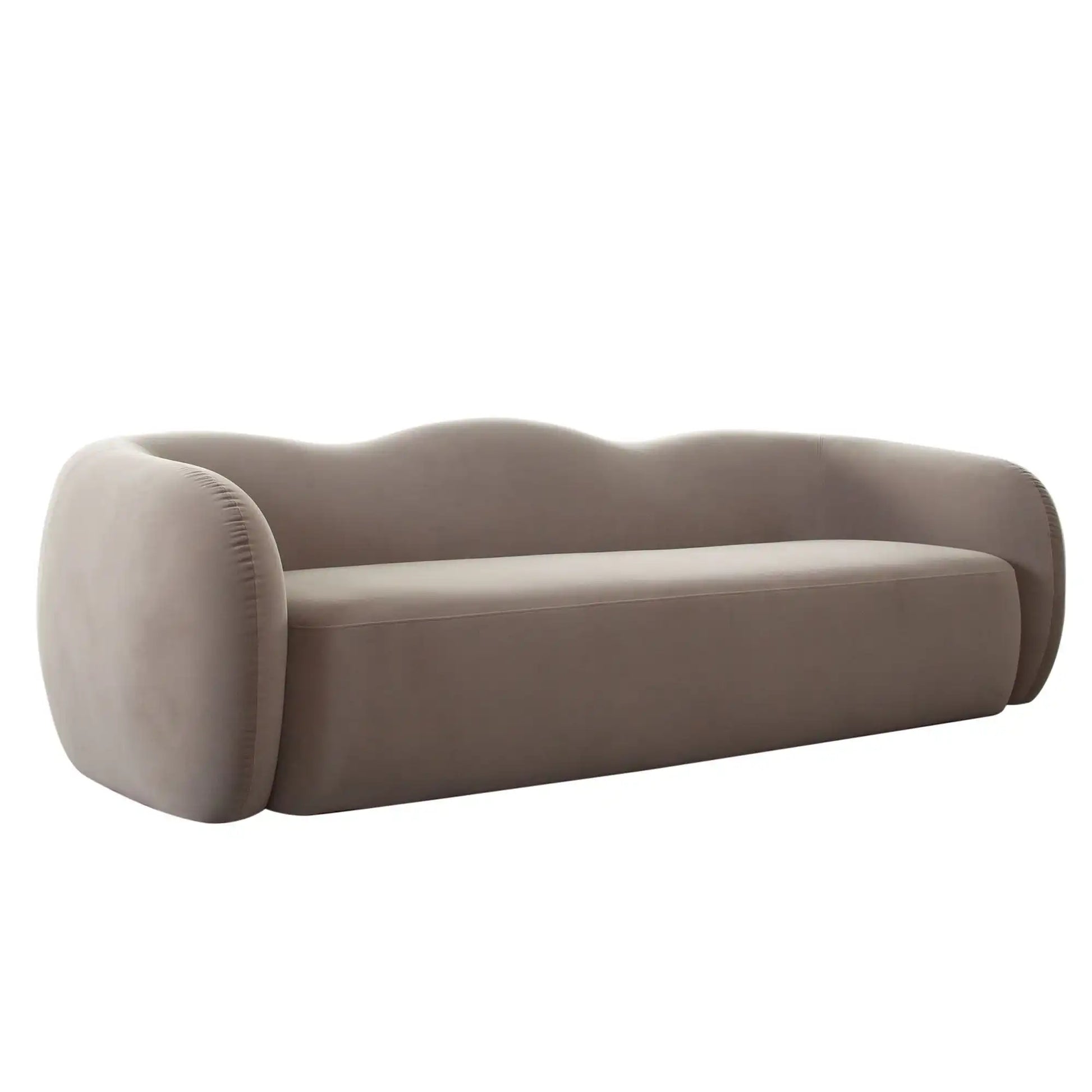 Maya Winter Mink Performance Velvet Sofa - Best Buy Furniture