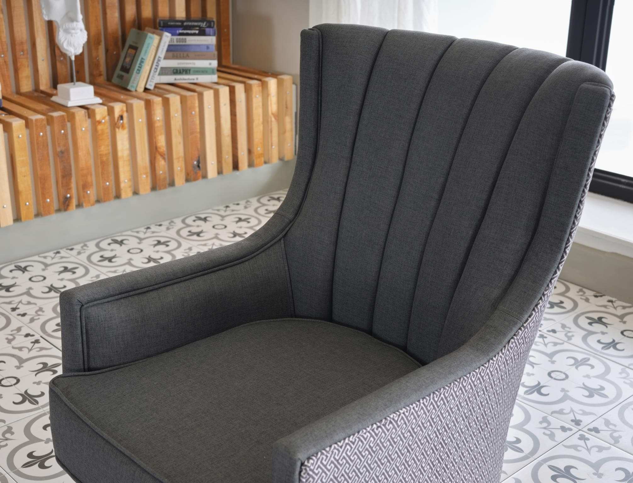 Palmer Accent Armchair, Corvet Anthracite - Best Buy Furniture