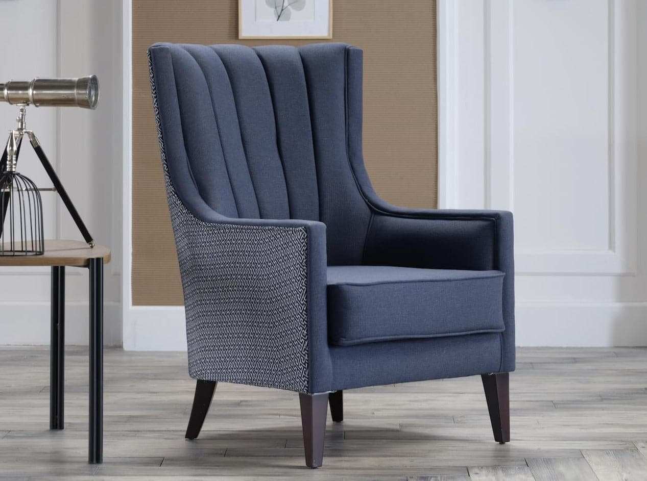 Palmer Accent Armchair, Corvet Navy - Best Buy Furniture