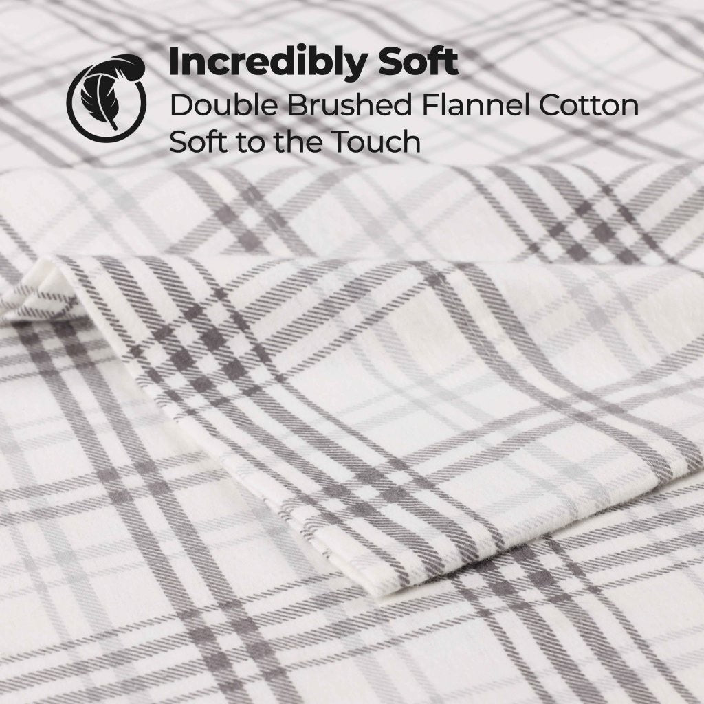Plaid Flannel Cotton Classic Modern Farmhouse Pillowcases, Set of 2 - Pillowcases by Superior Brand