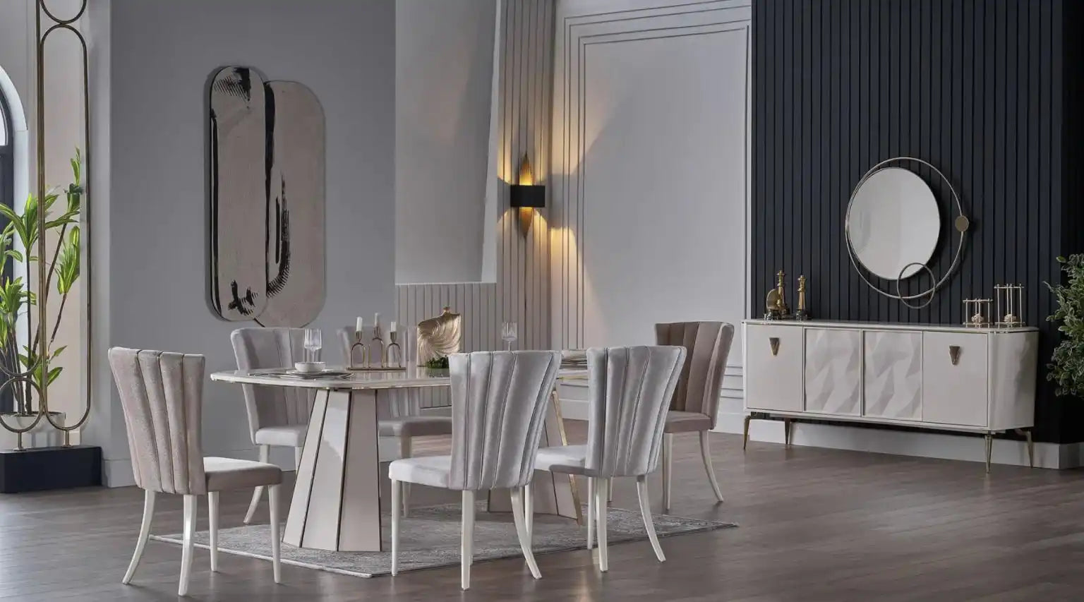 Plaza Dining Room 4 PCS - Ivory - Best Buy Furniture