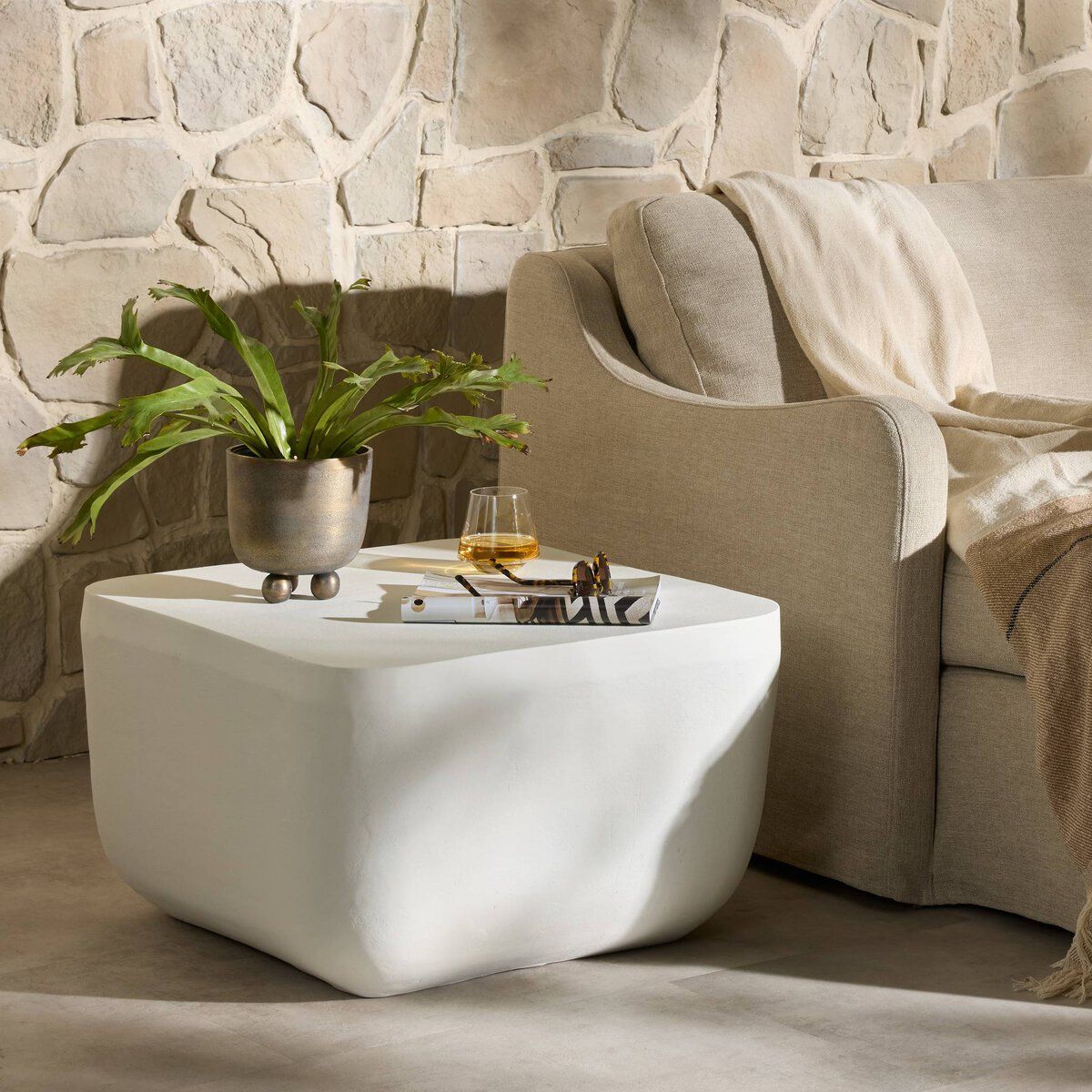 Basil Square Outdoor End Table