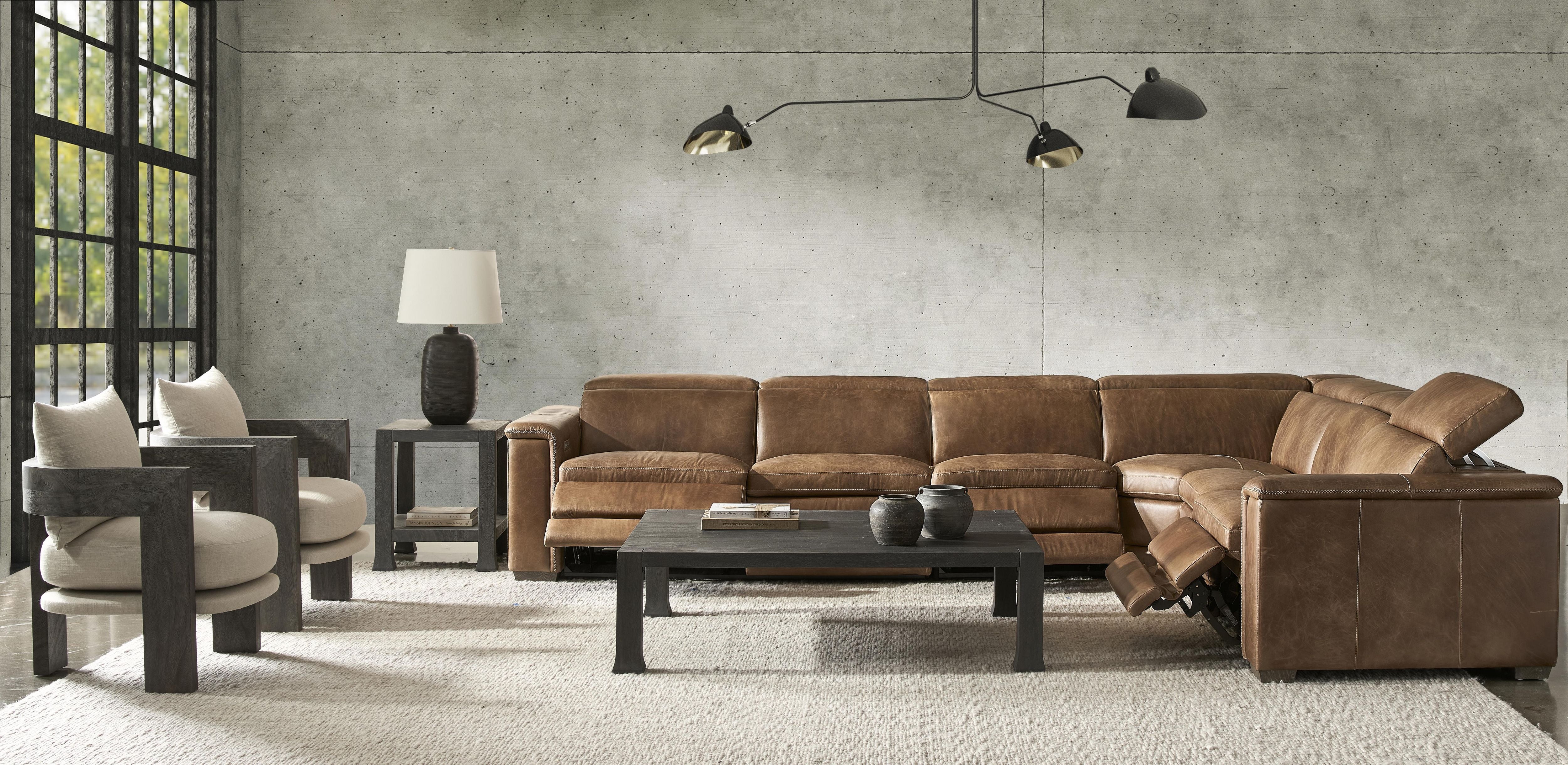 Bernhardt Furniture – Lioni Leather Power Motion Sectional