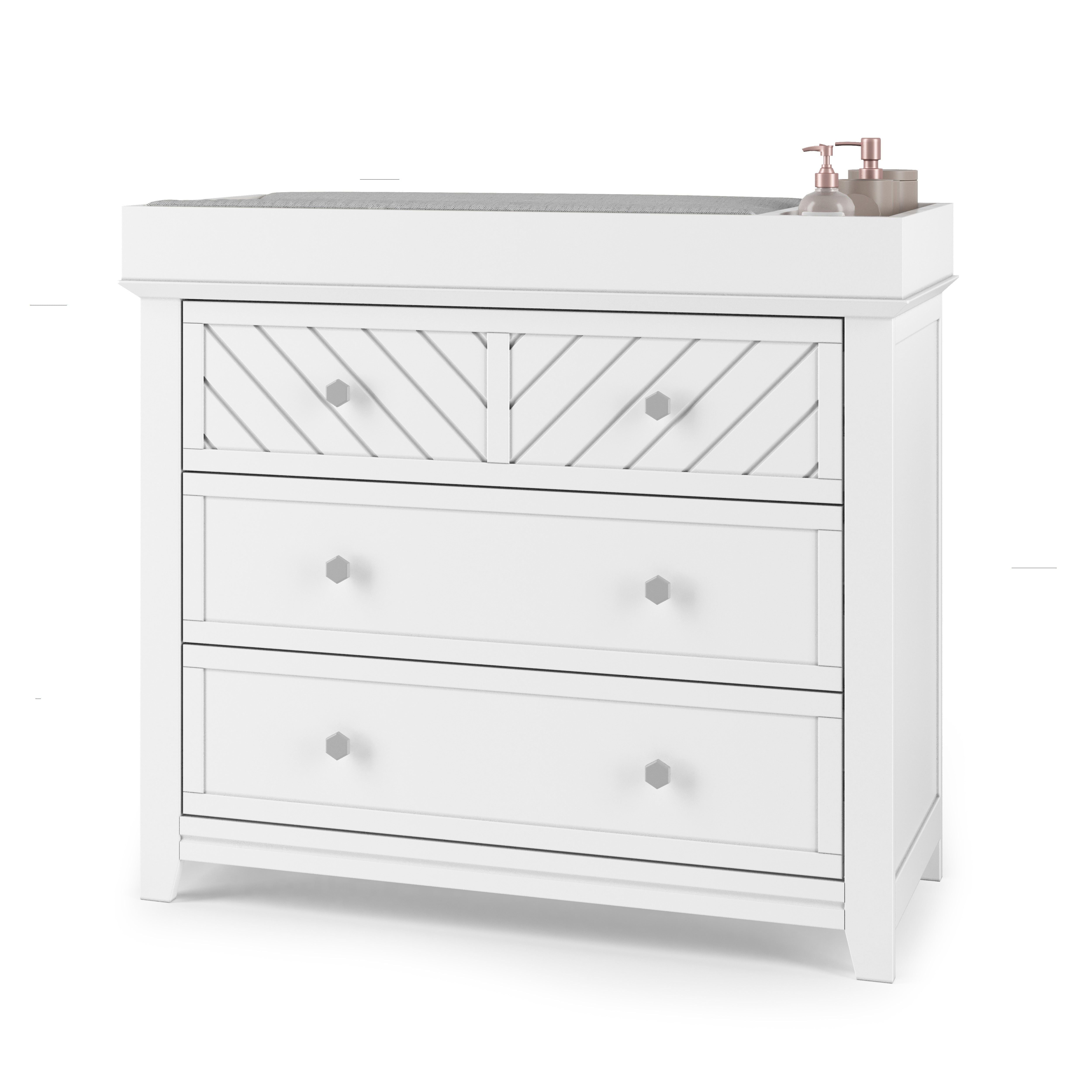 Atwood 3-Drawer Dresser, Matte White