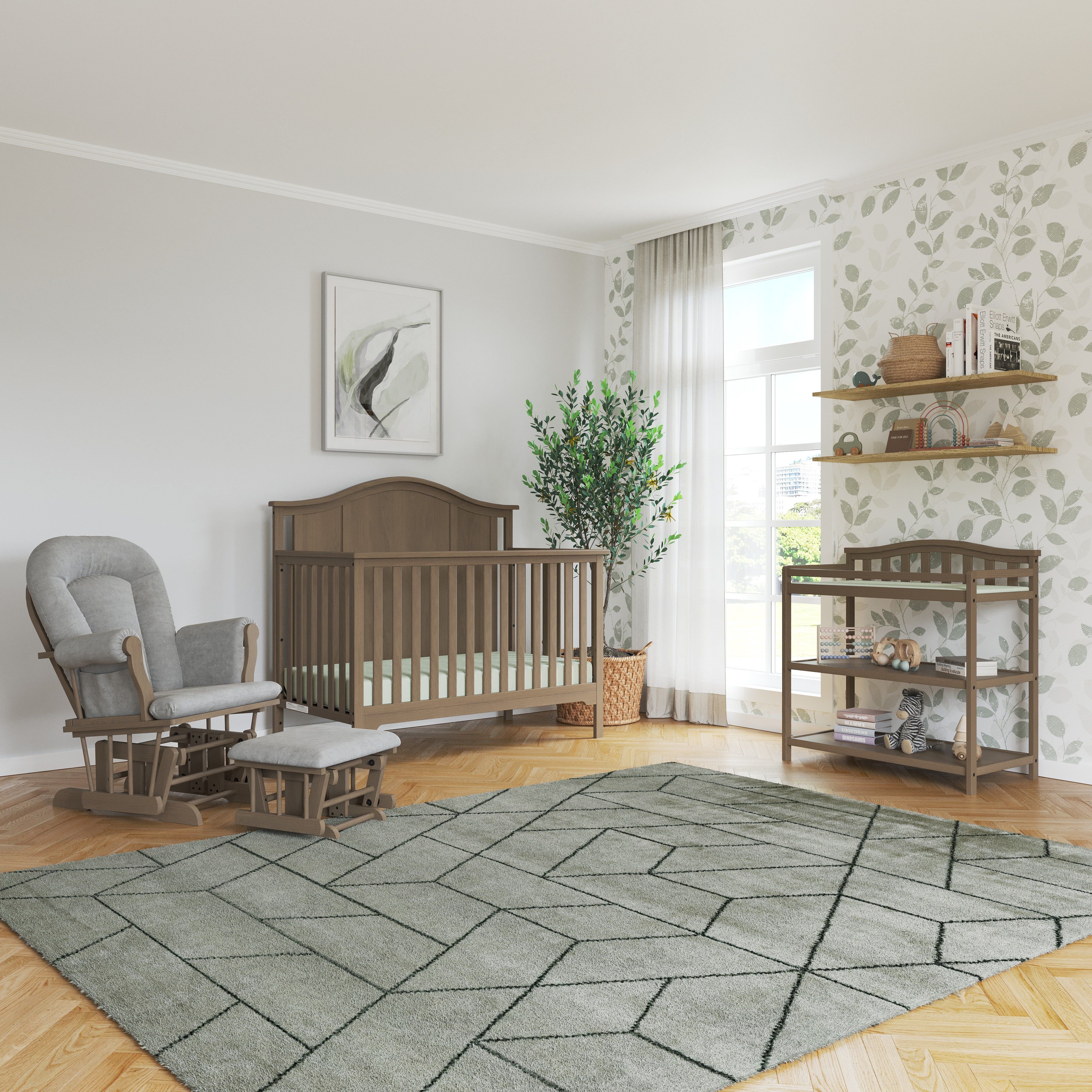 Arch Top Baby Changing Table - Dusty Heather
