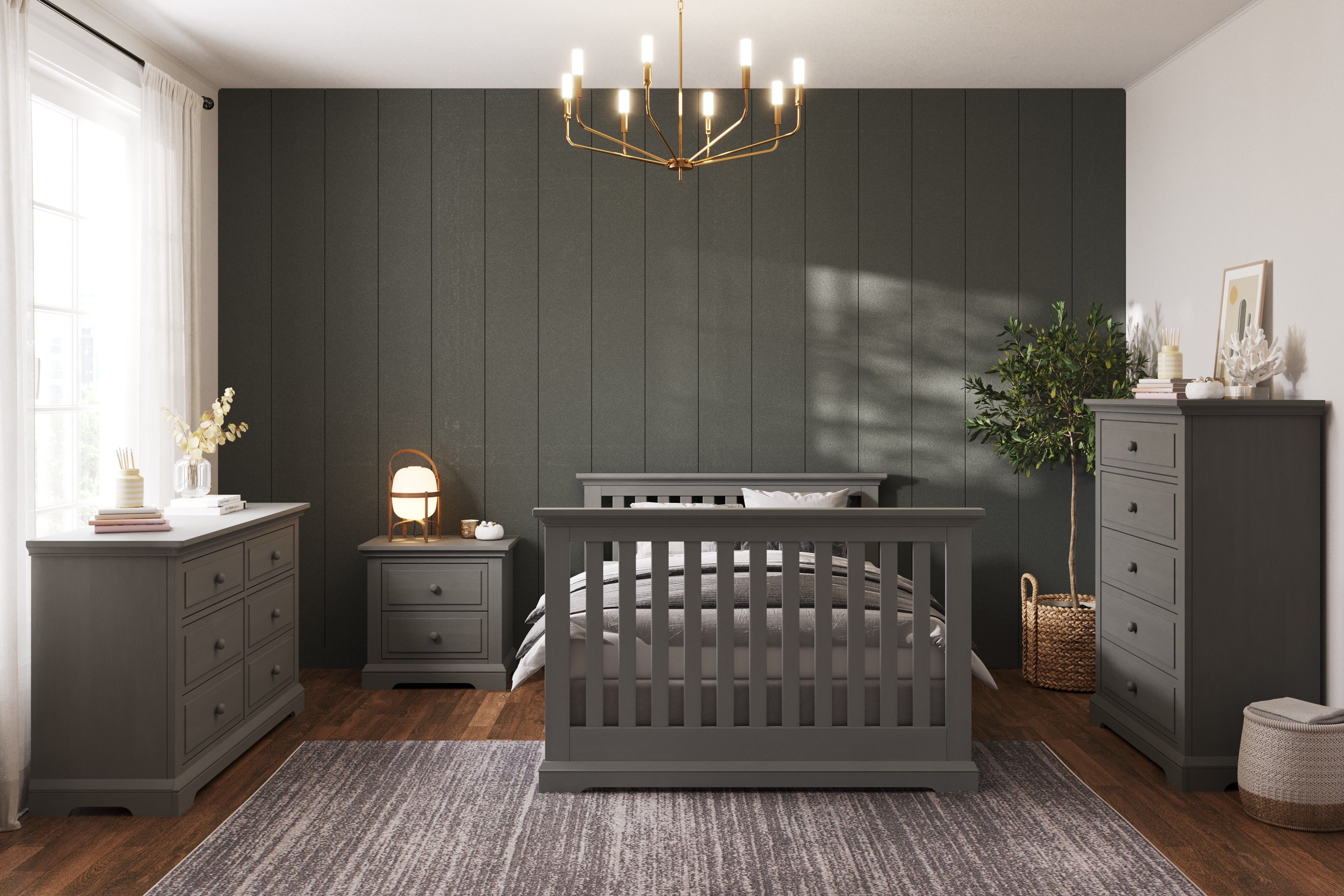 Jordyn Nightstand, Ready-to-assemble, Lunar Gray