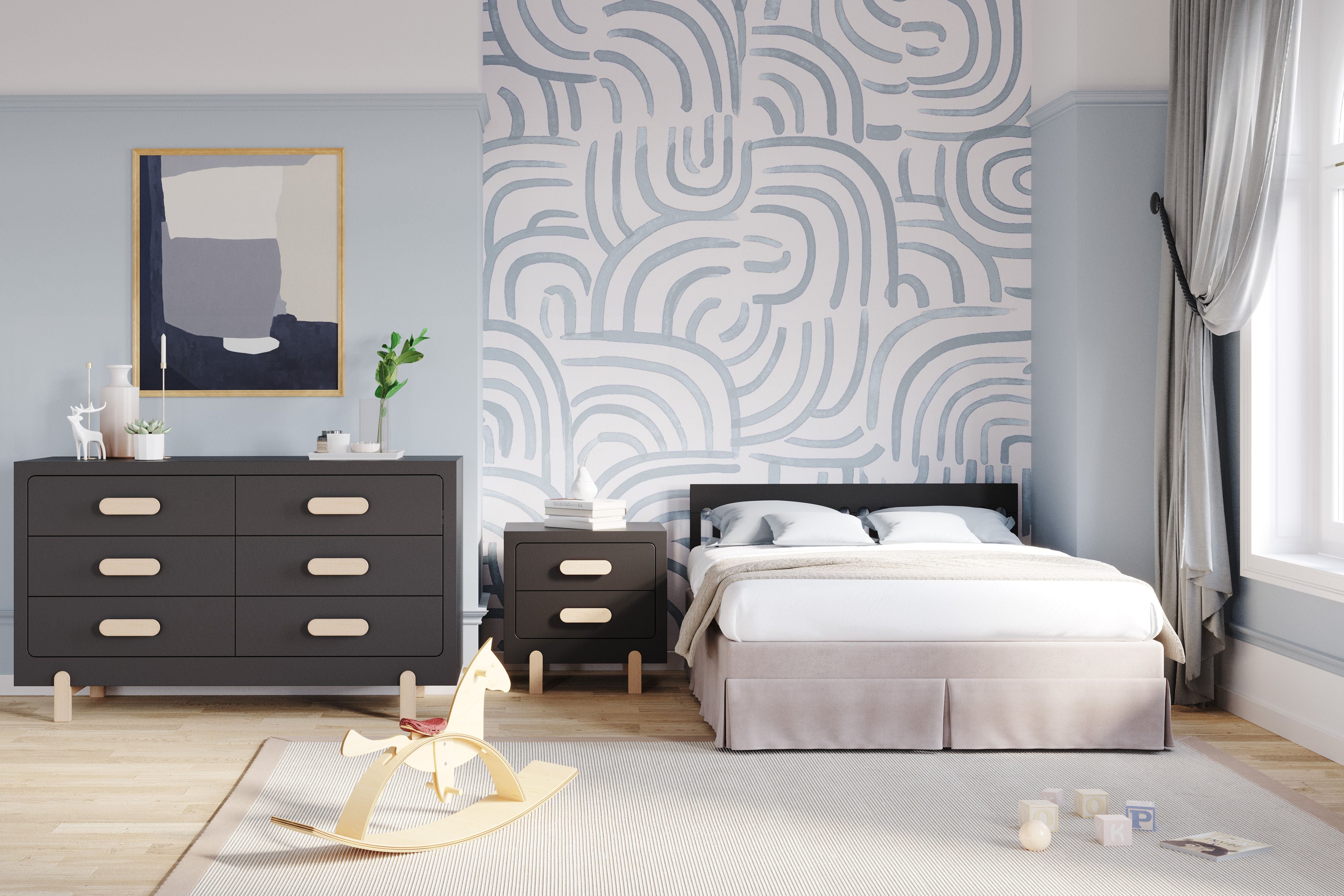 Park Heights Night Stand - Caviar Black